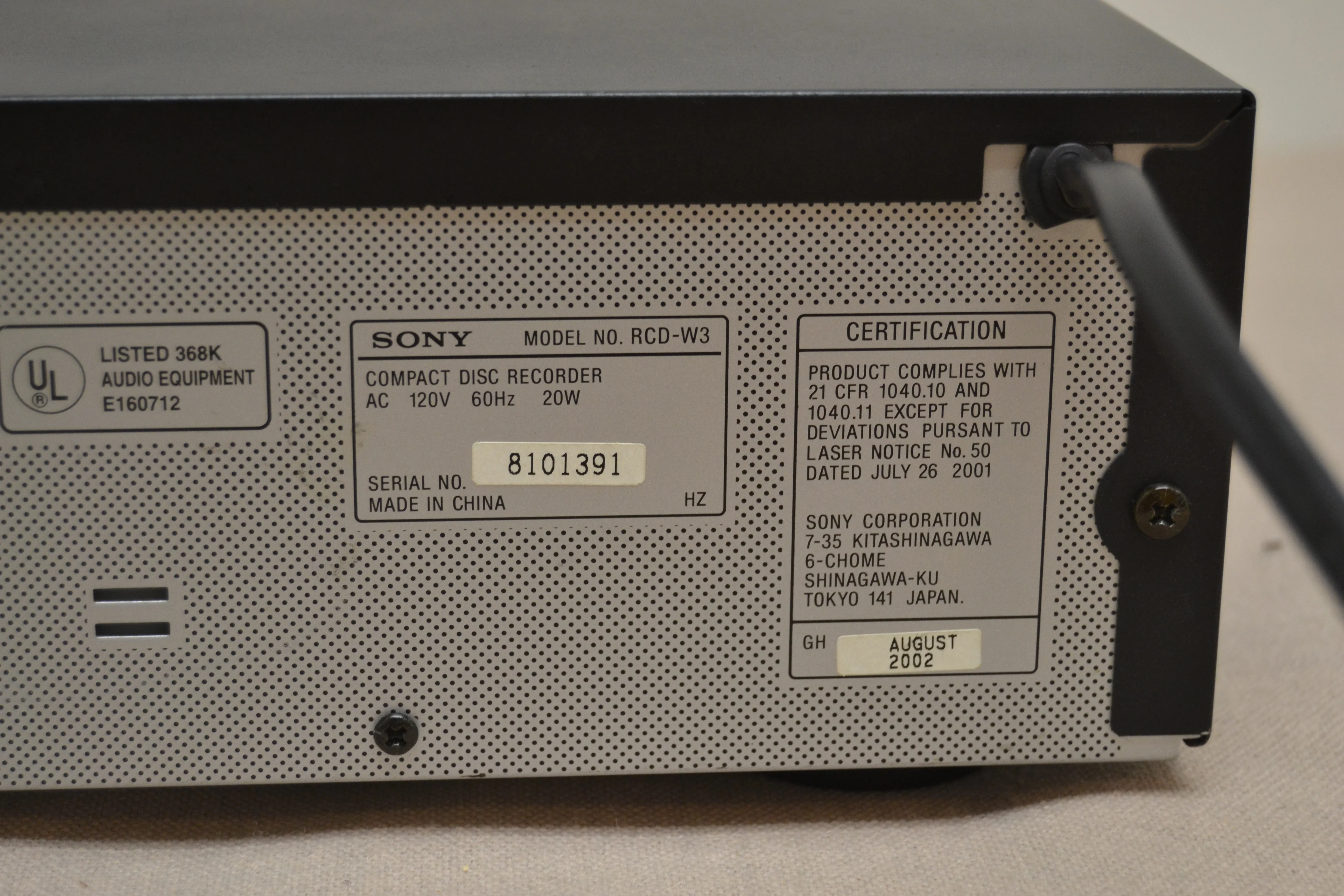 Sony RCD-W3 Compact Disc Recorder (2002) - Image 15
