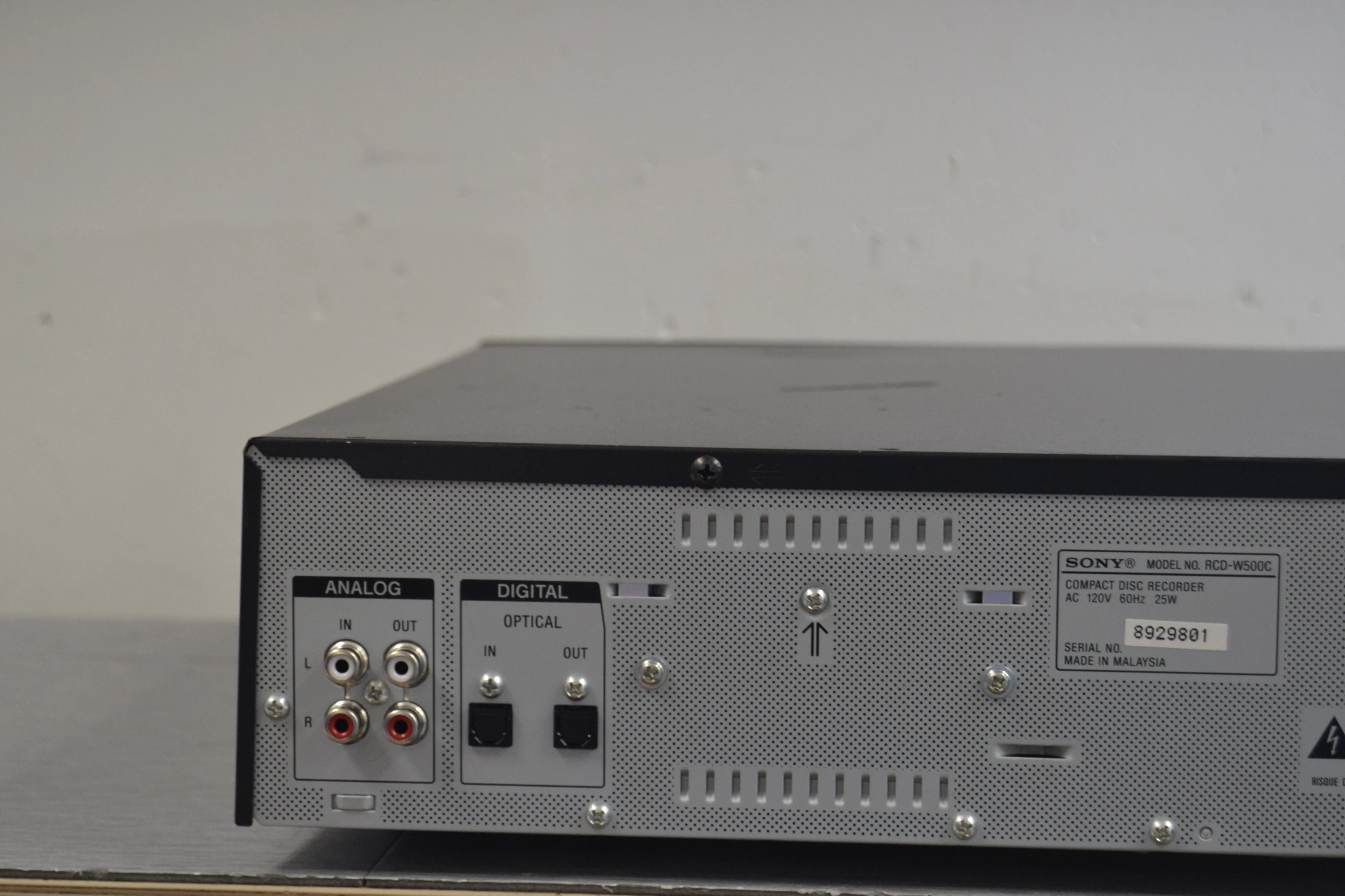 Sony RCD-W500C CD Changer 5 Discs & CD Recorder Dual Deck - Image 9