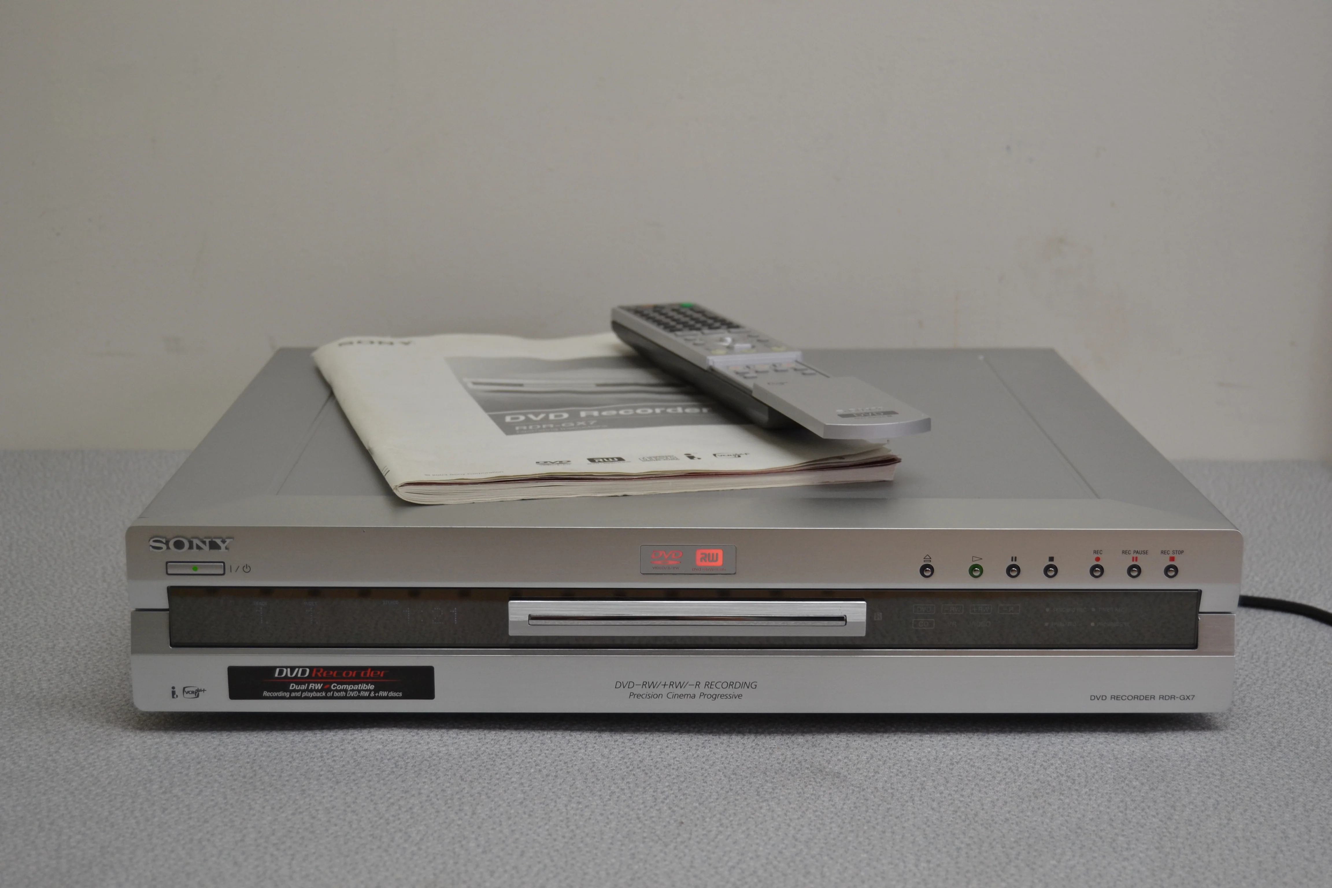 Sony RDR-GX7 DVD Recorder * Manual * Remote