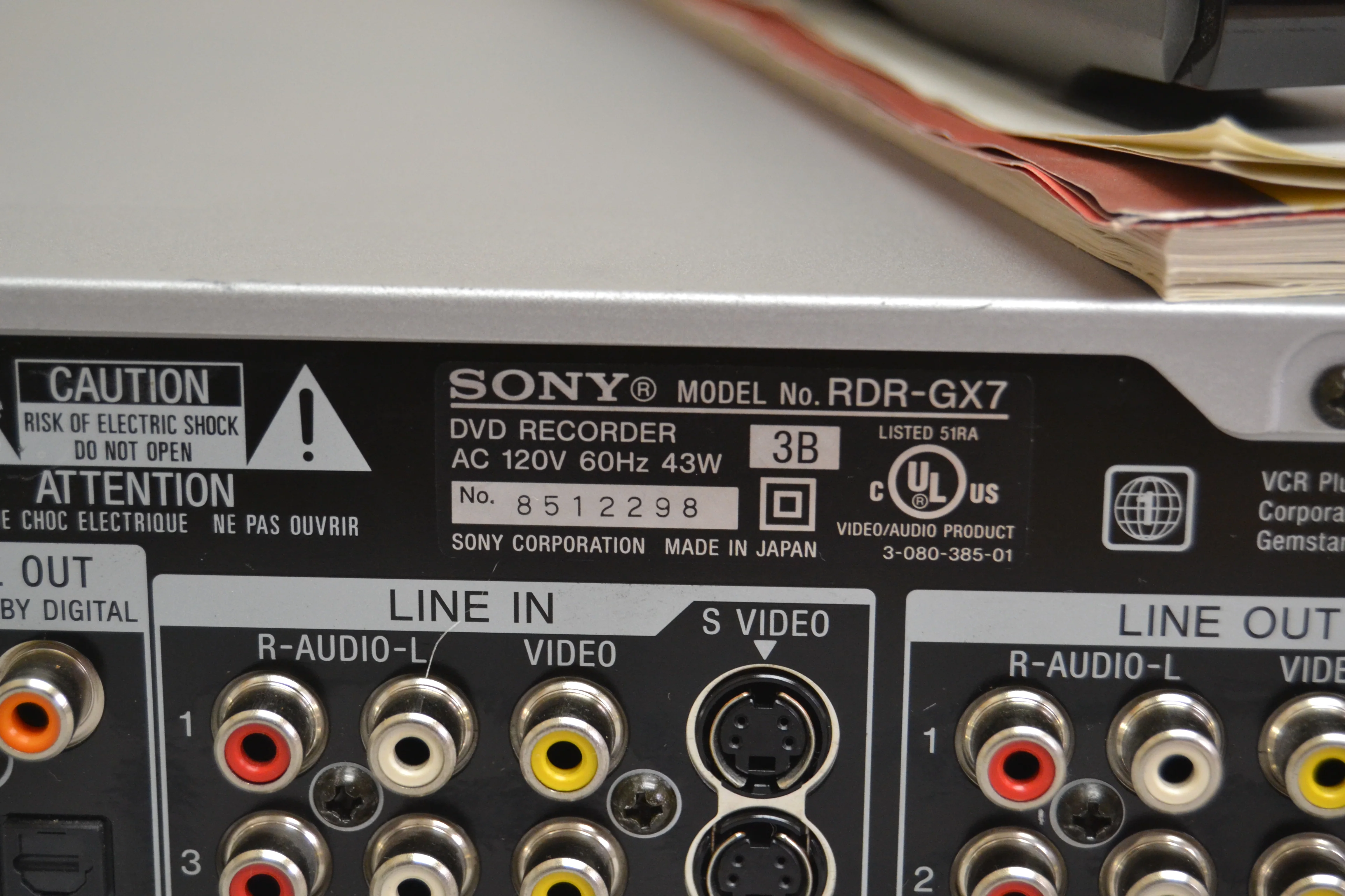 Sony RDR-GX7 DVD Recorder * Manual * Remote - Image 19