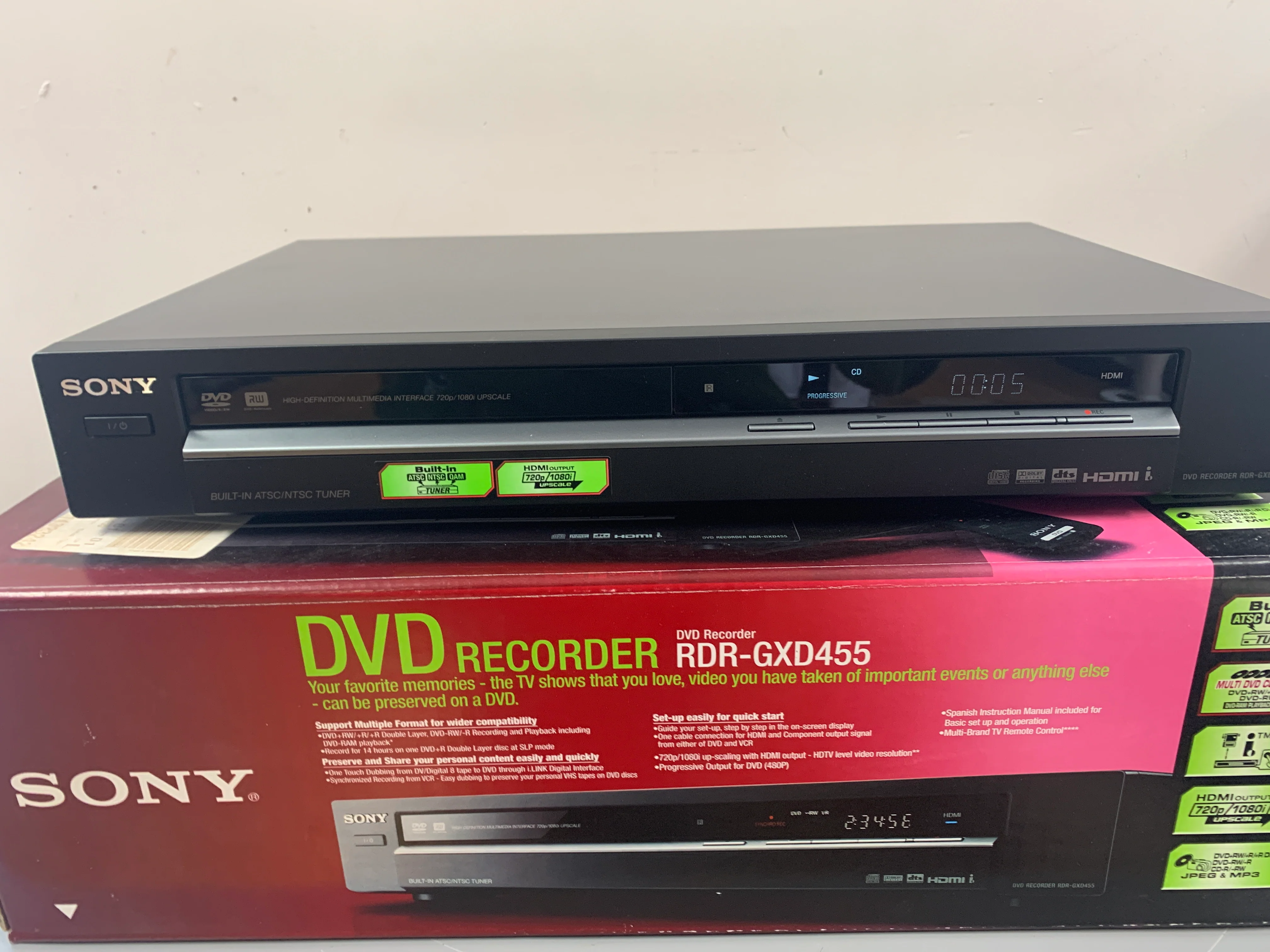 Sony RDR-GXD455 DVD Recorder * Original Box - Image 4