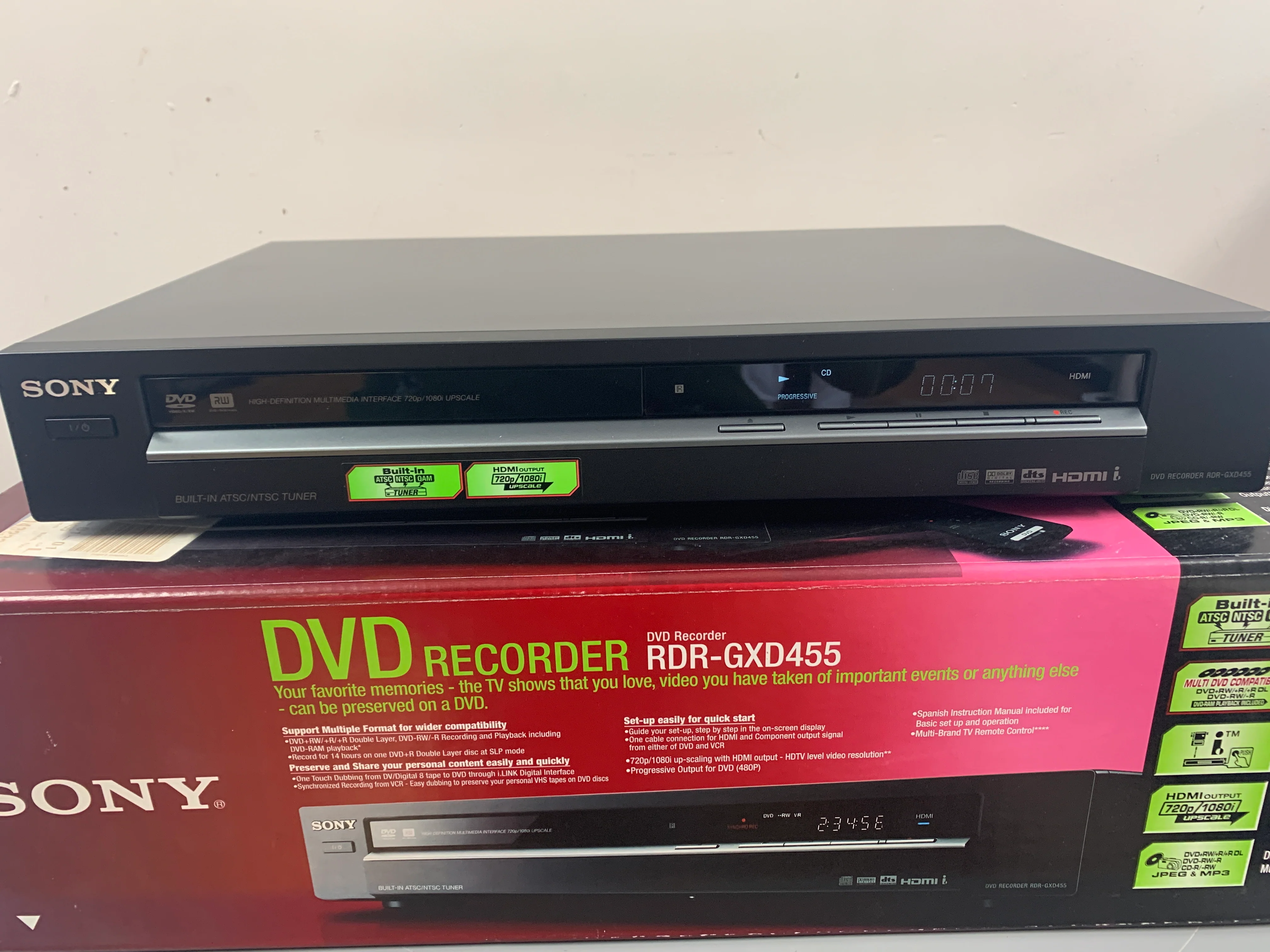 Sony RDR-GXD455 DVD Recorder * Original Box - Image 5