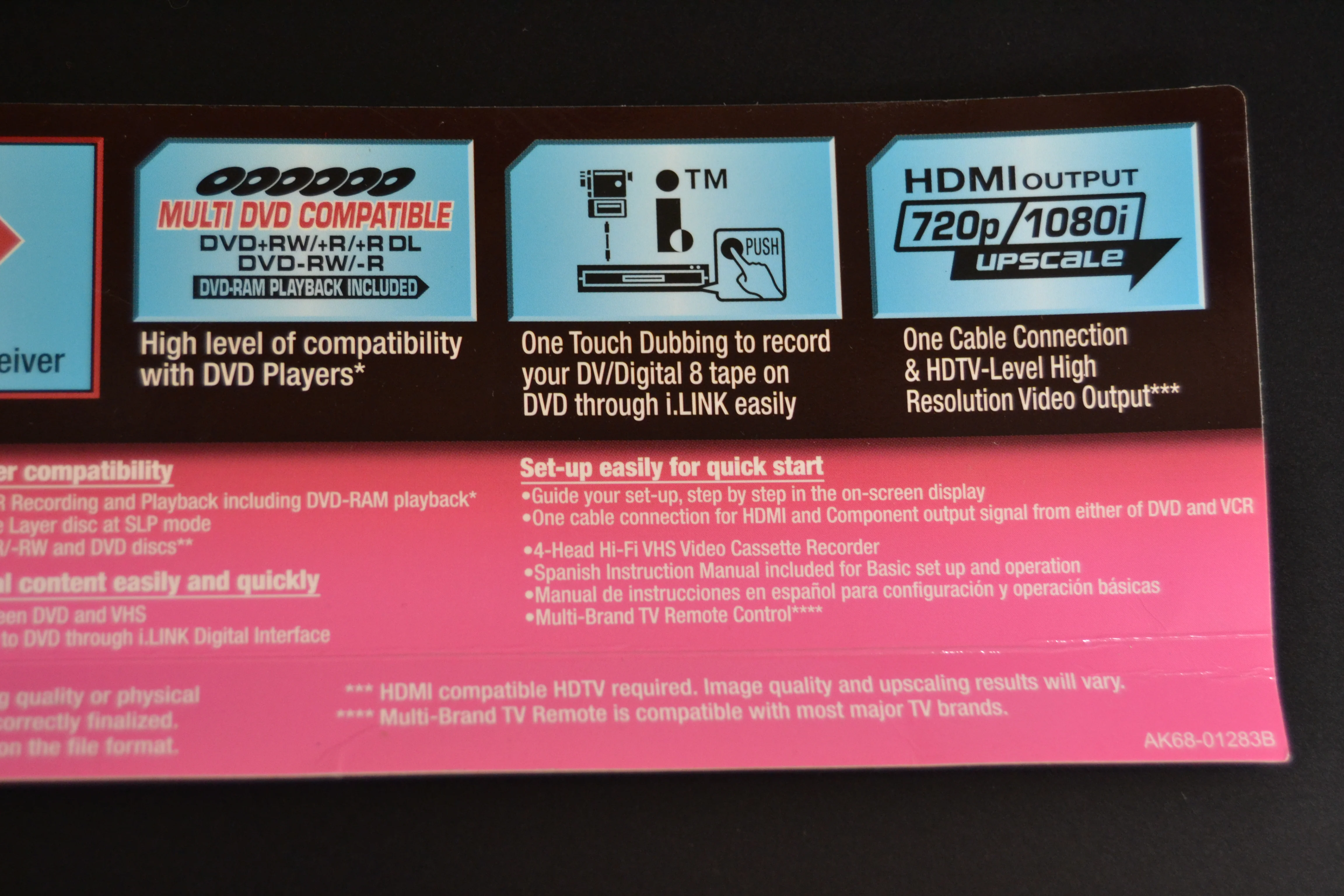Sony RDR-VX555 VHS/DVD Recorder Combo - HDMI - Image 4