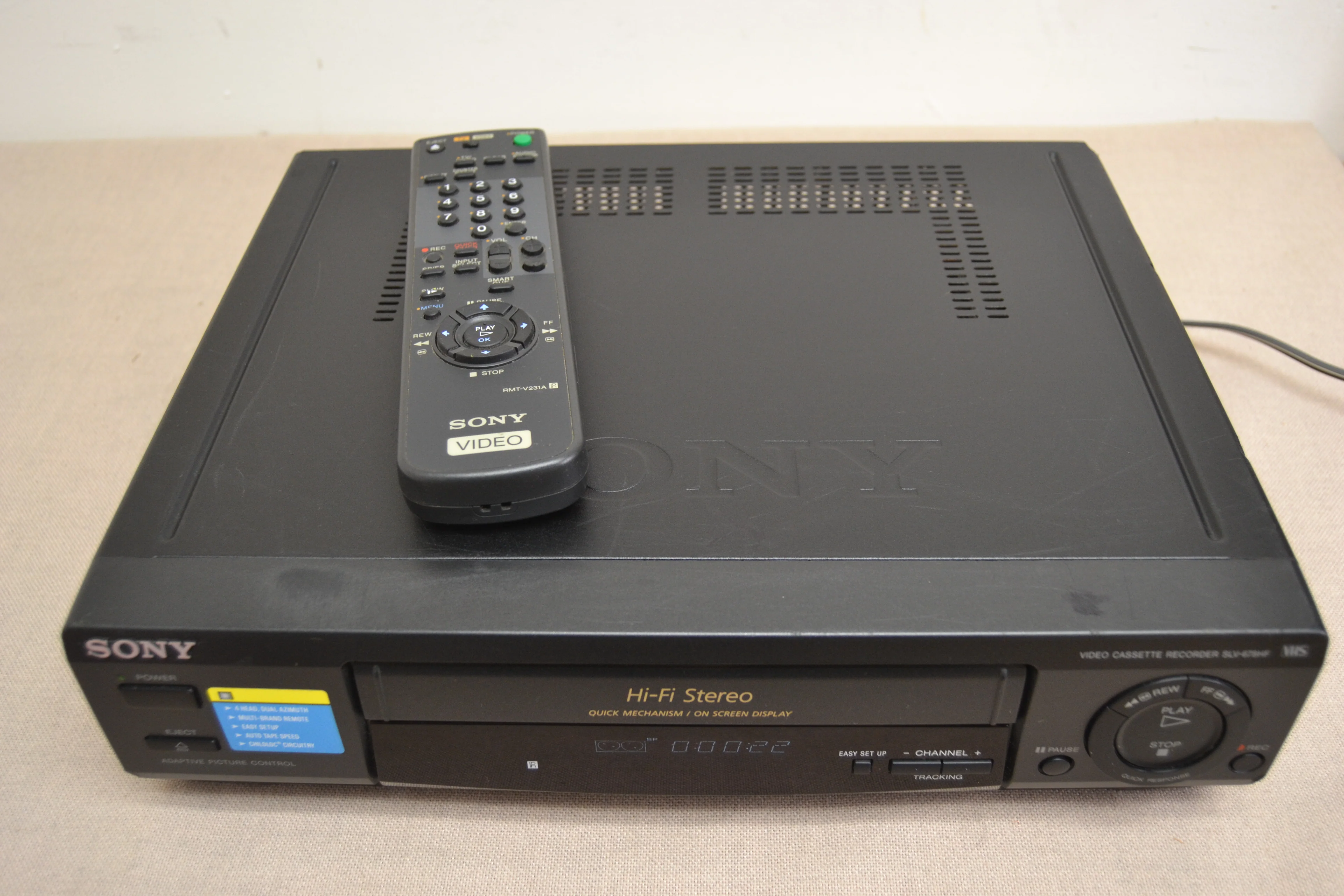 Sony SLV-678HF HiFi Stereo Video Cassette Recorder * Remote Control - Image 5