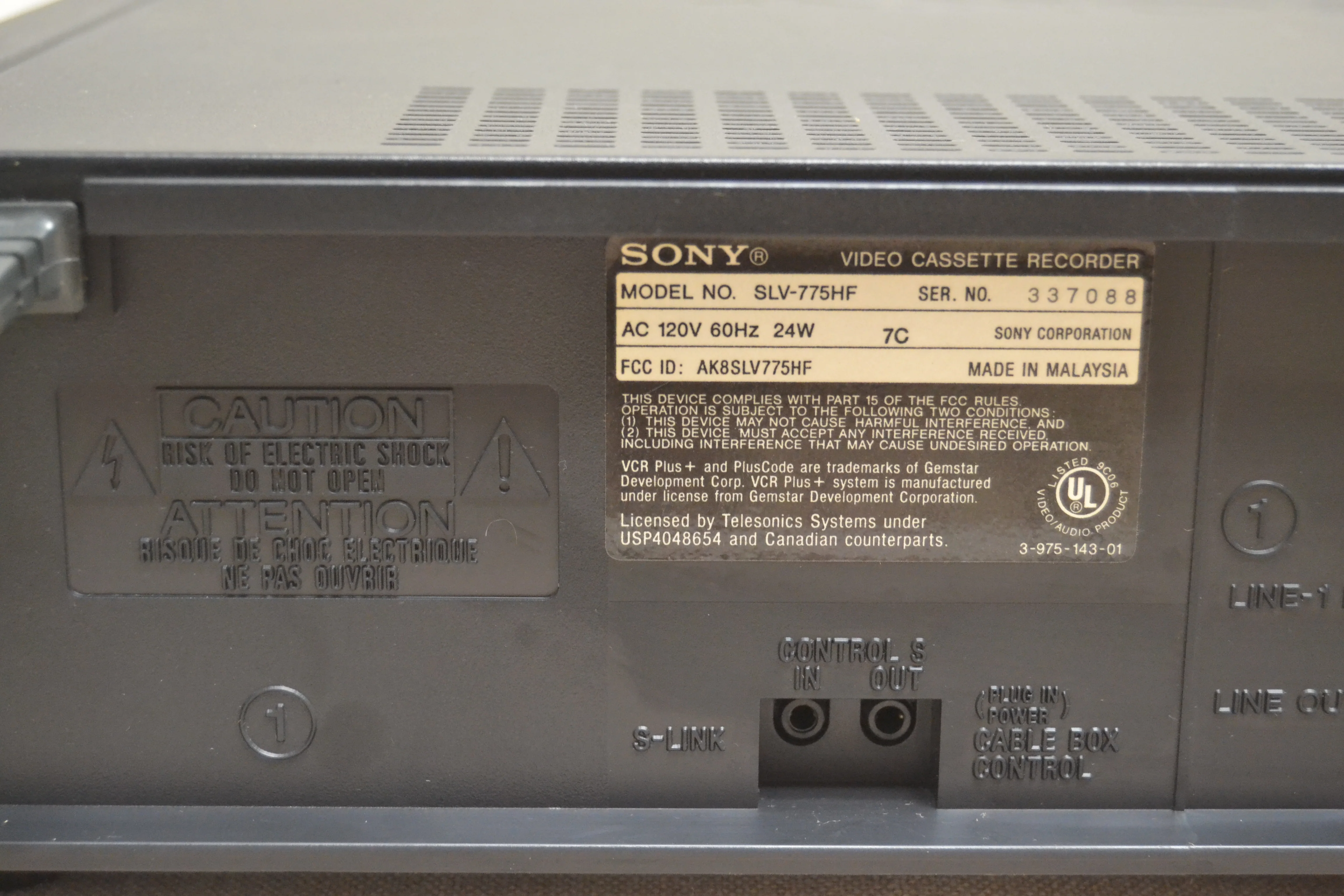Sony SLV-775HF Video Cassette Recorder - Image 10