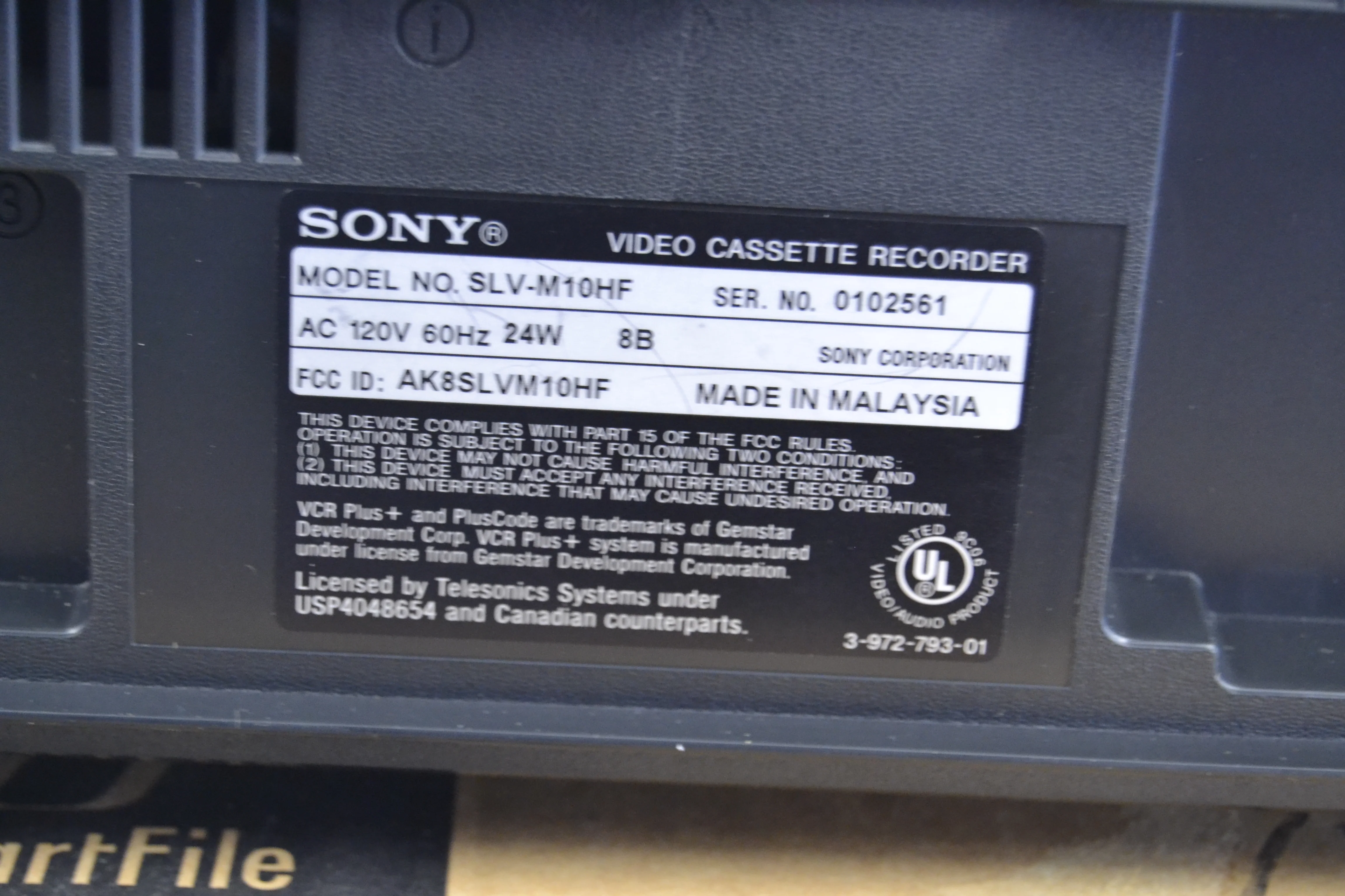 Sony SLV-M10HF Video Cassette Recorder * New Open Box * Remote * Manual * Accessories - Image 15