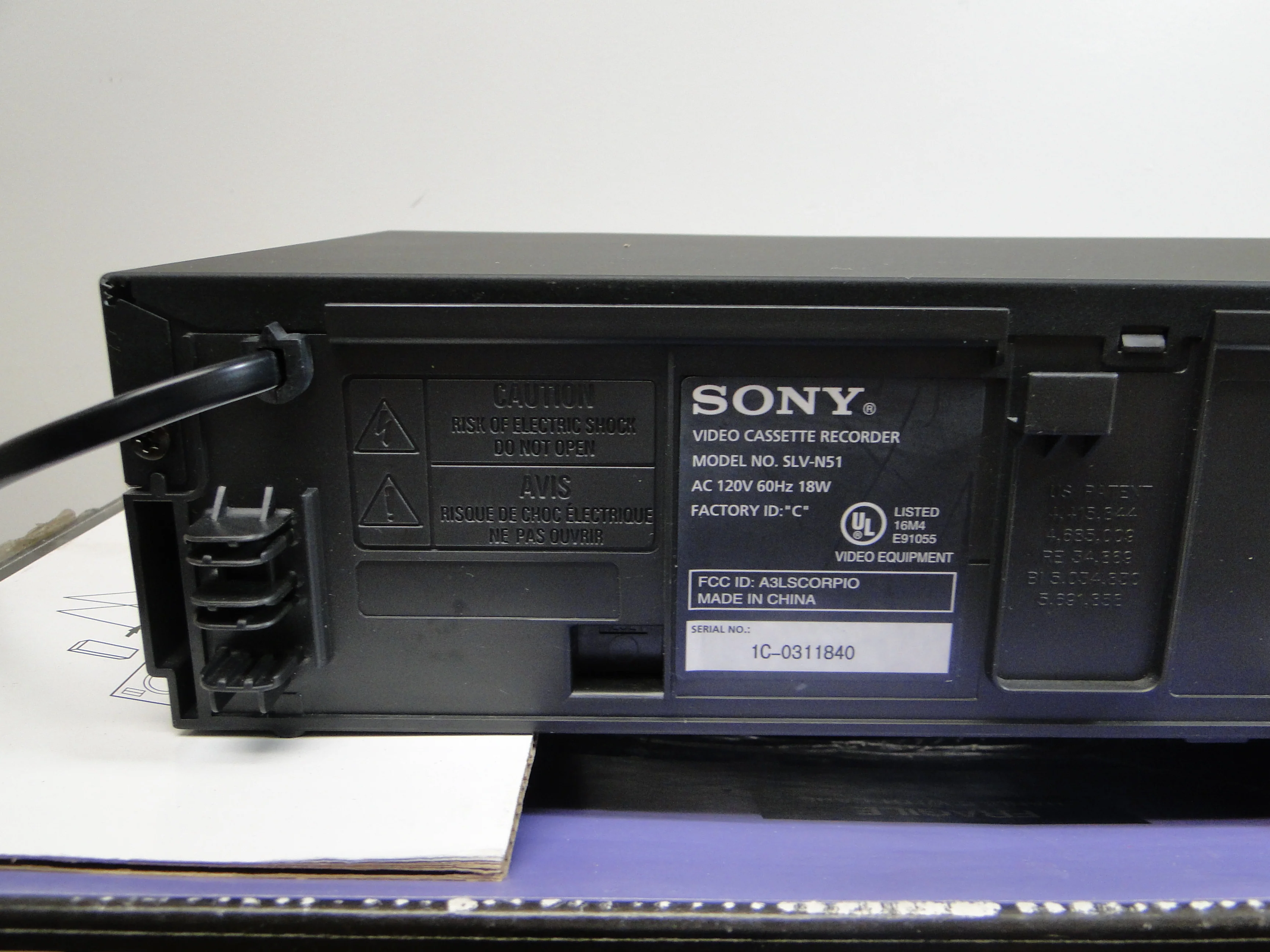 Sony SLV-N51 Video Cassette Recorder * Remote Control - Image 9