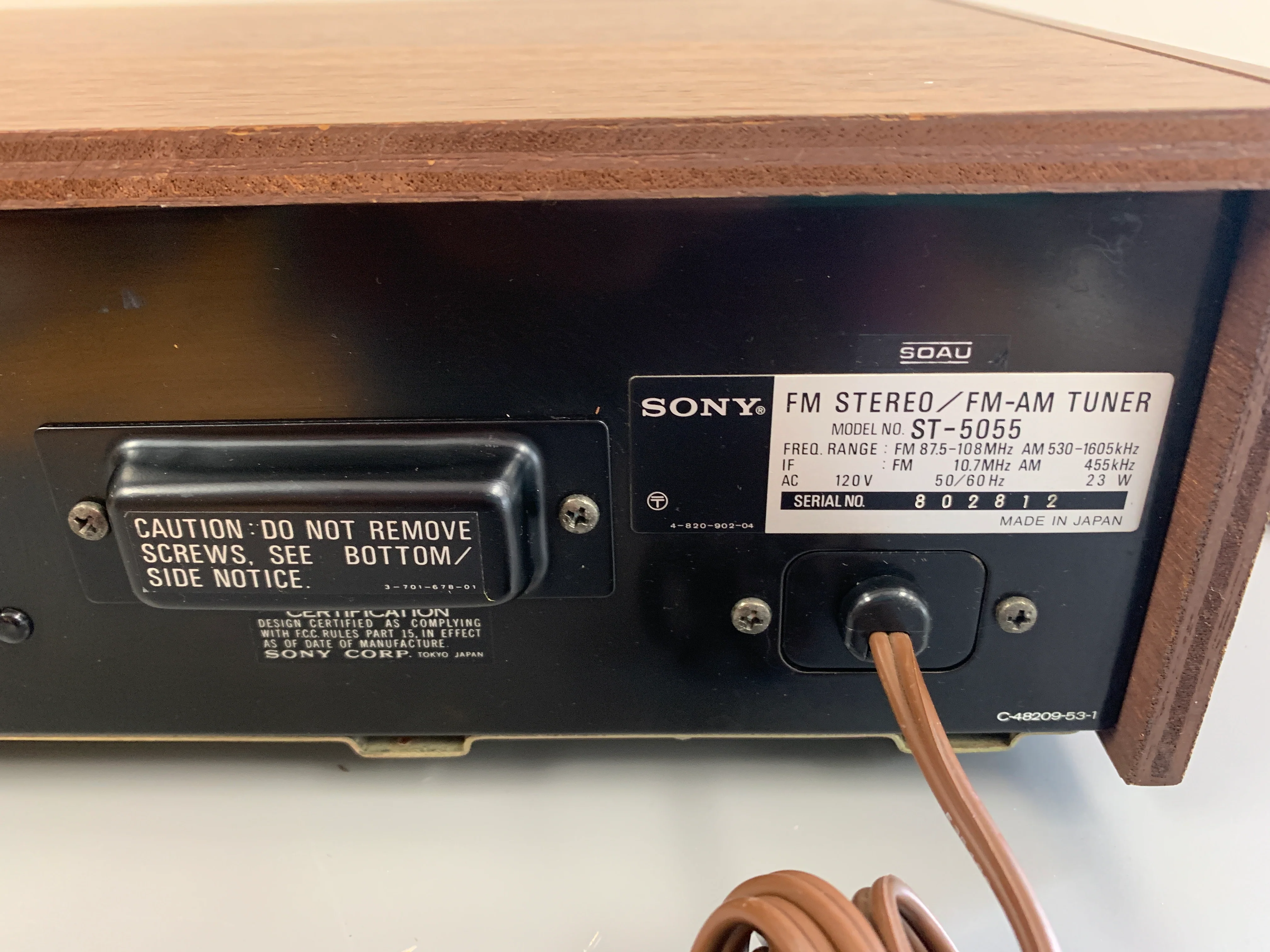 Sony ST-5055 Stereo Tuner - Image 11