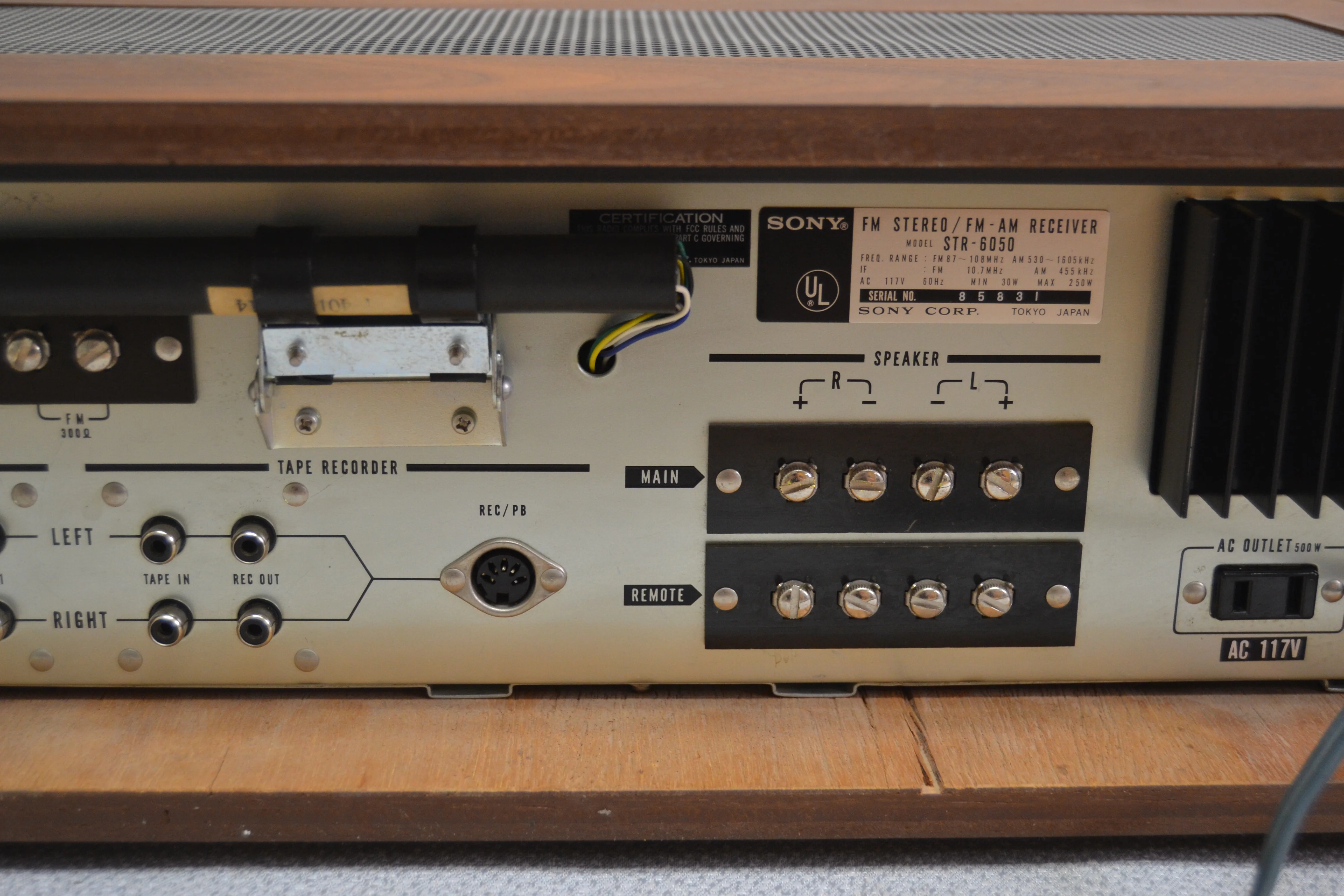 Sony STR-6050 AM/FM Stereo Receiver (1969) * 30W RMS * Fair Faceplate - Image 15