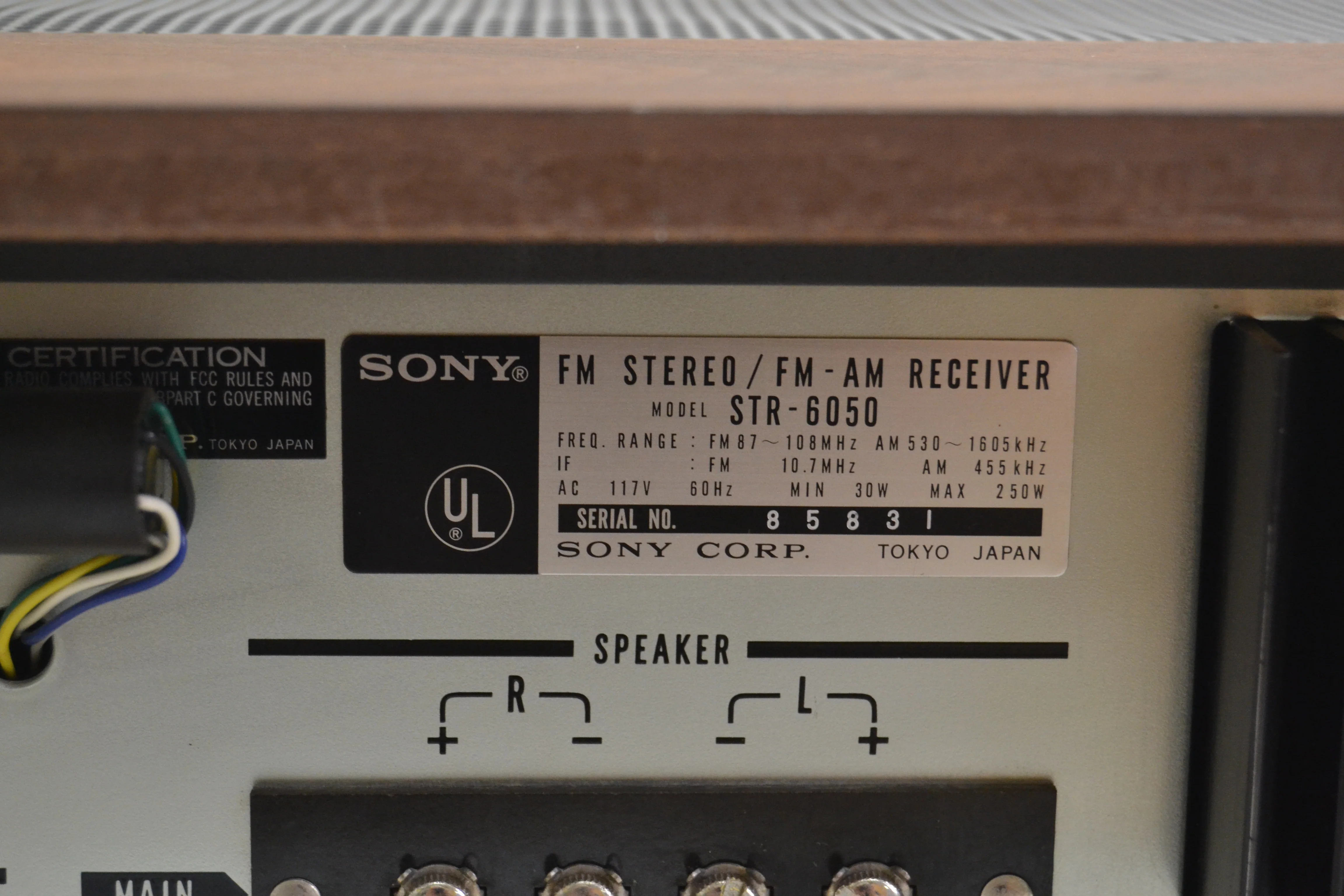 Sony STR-6050 AM/FM Stereo Receiver (1969) * 30W RMS * Fair Faceplate - Image 17