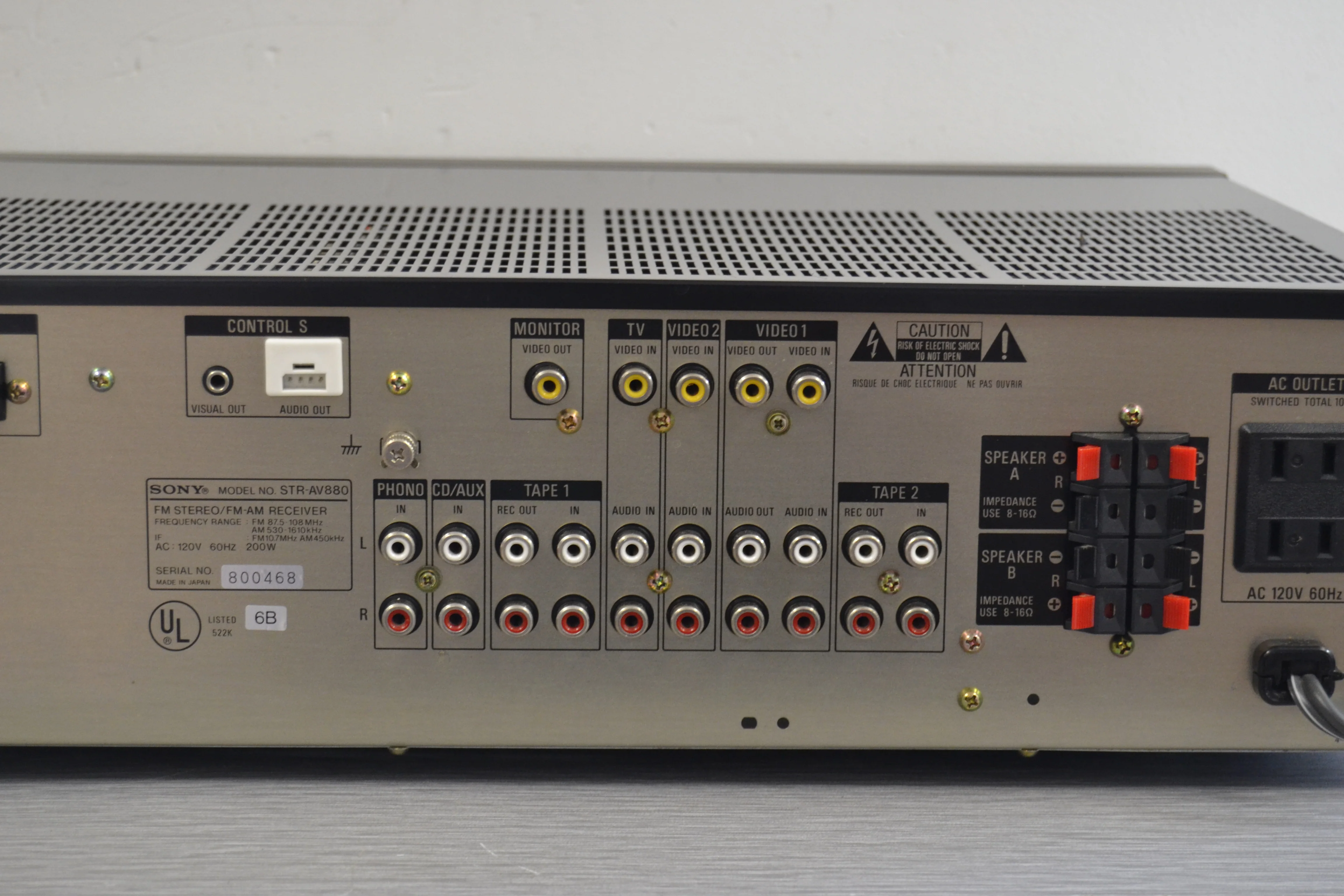Sony STR-AV880 Stereo Receiver * 110W RMS * 1986 - Image 10