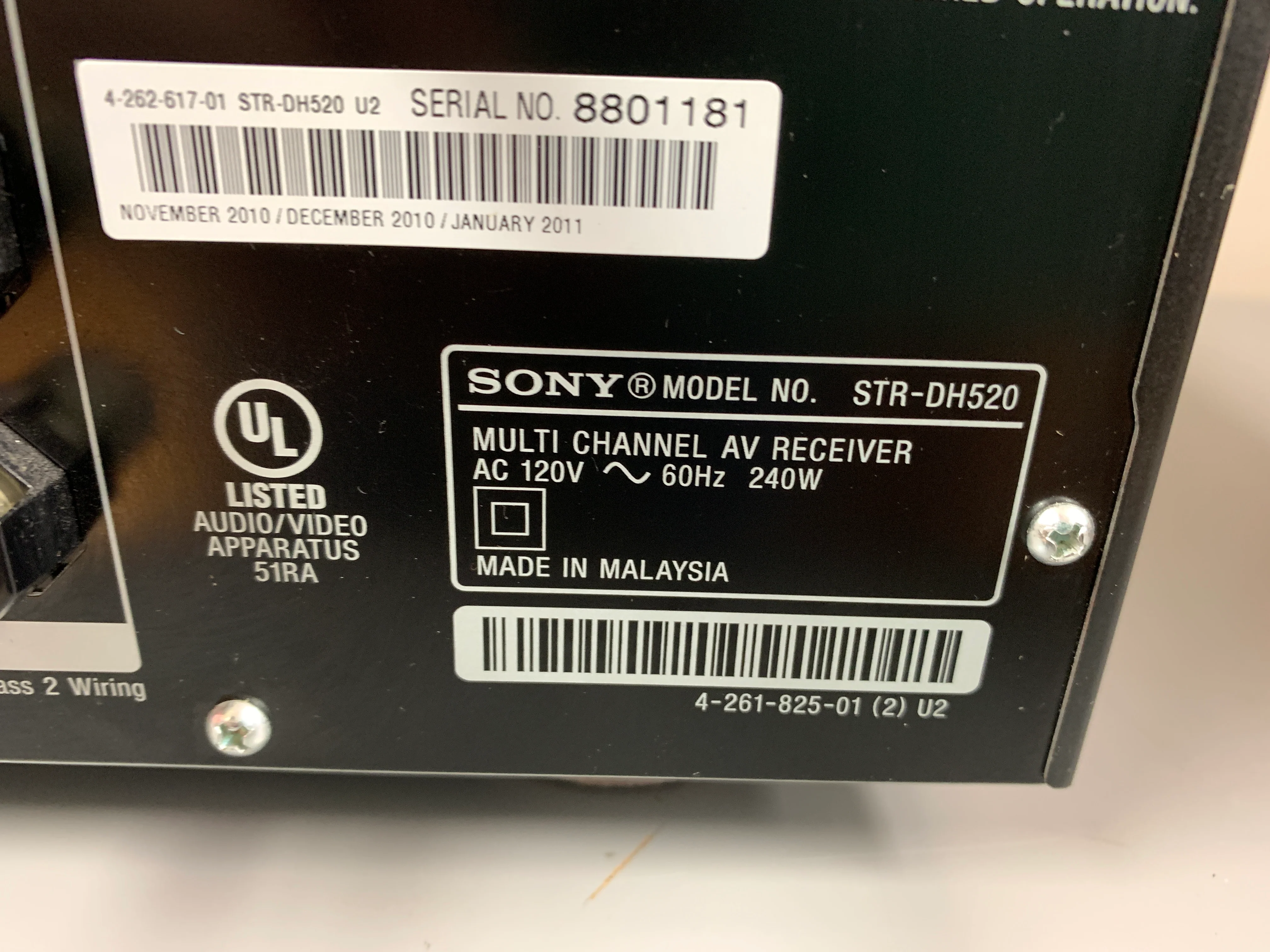 Sony STR-DH520 Stereo Receiver HDMI & Remote - Image 11