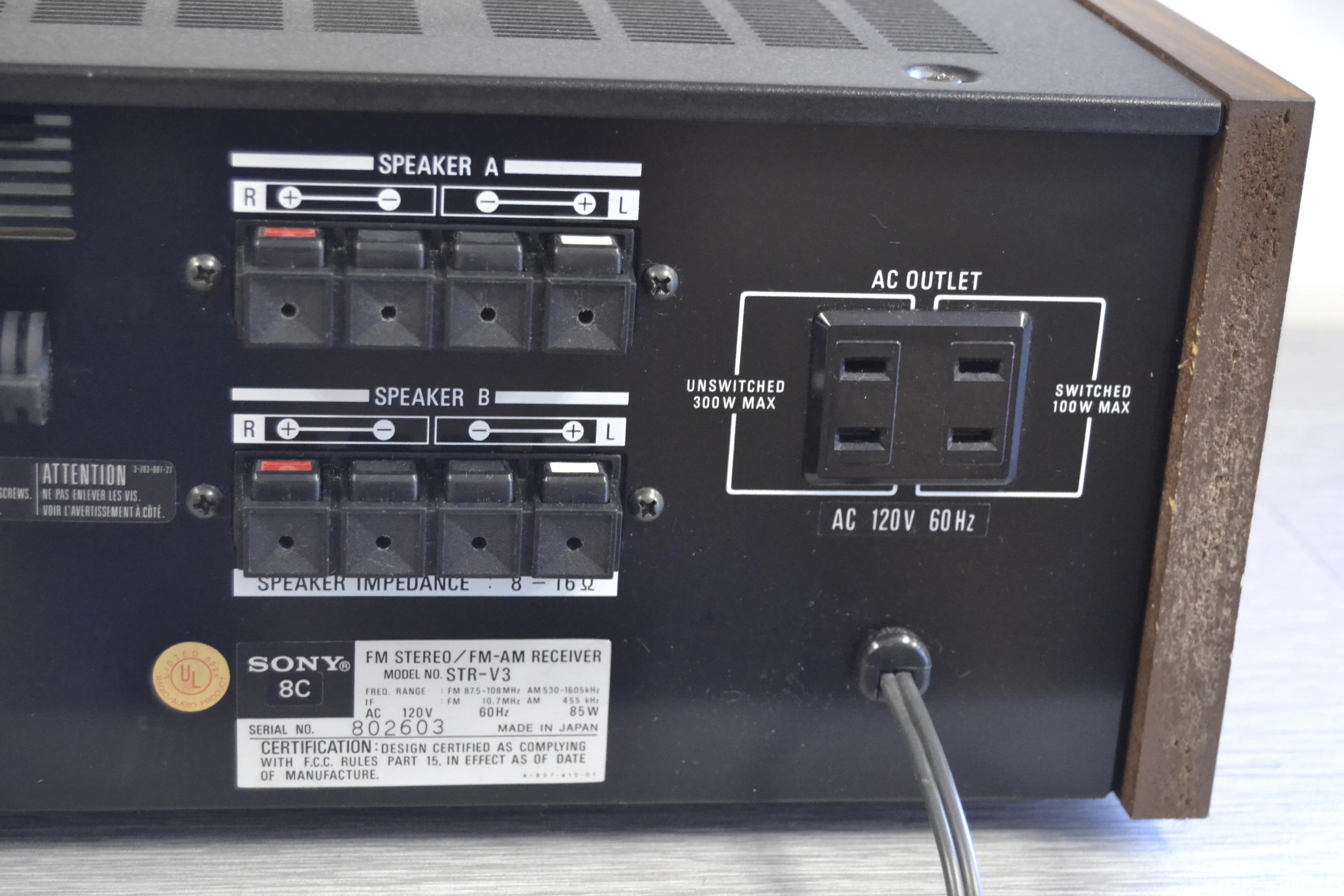 Sony STR-V3 Stereo Receiver * 35W RMS * 1978 - Image 11