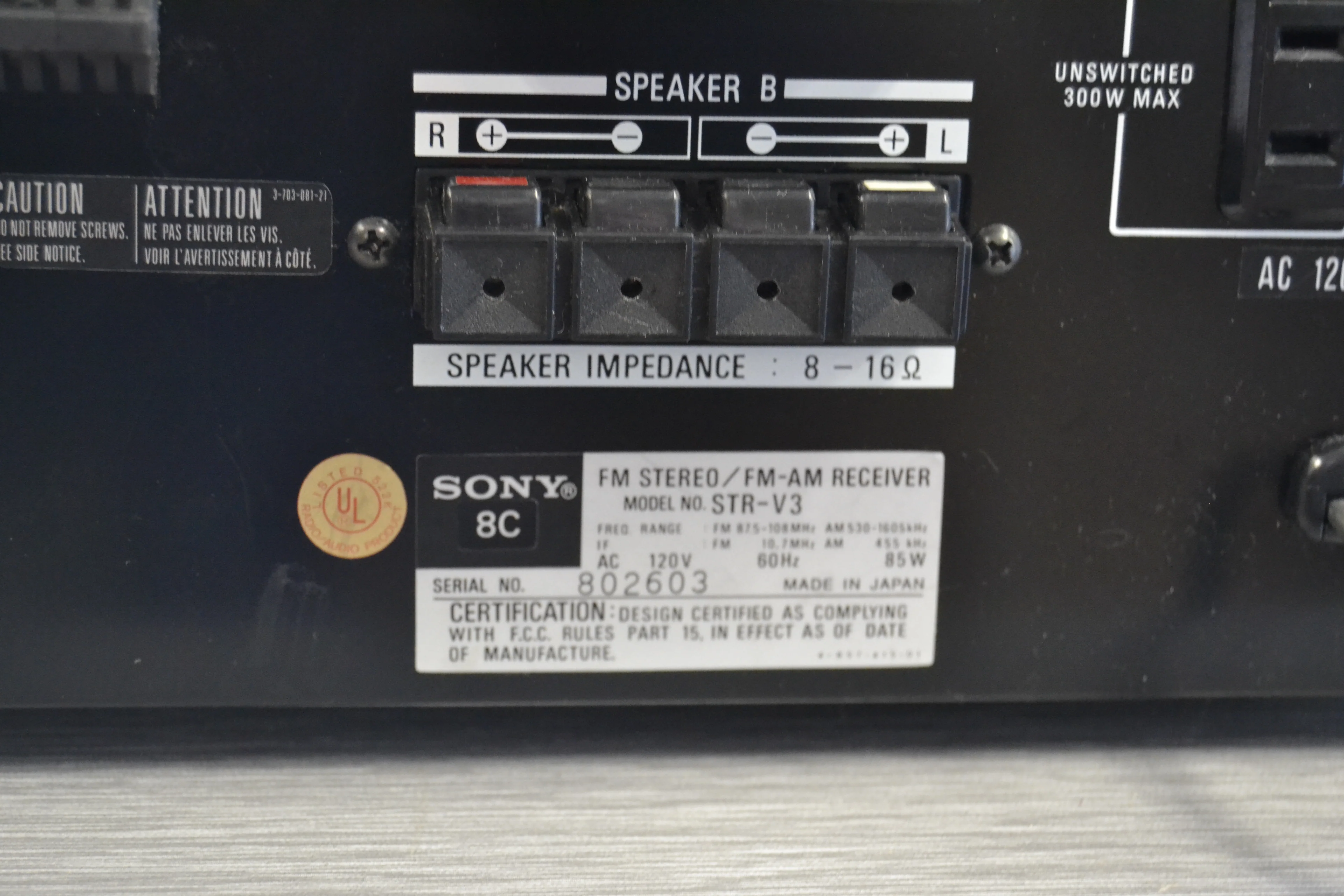 Sony STR-V3 Stereo Receiver * 35W RMS * 1978 - Image 12