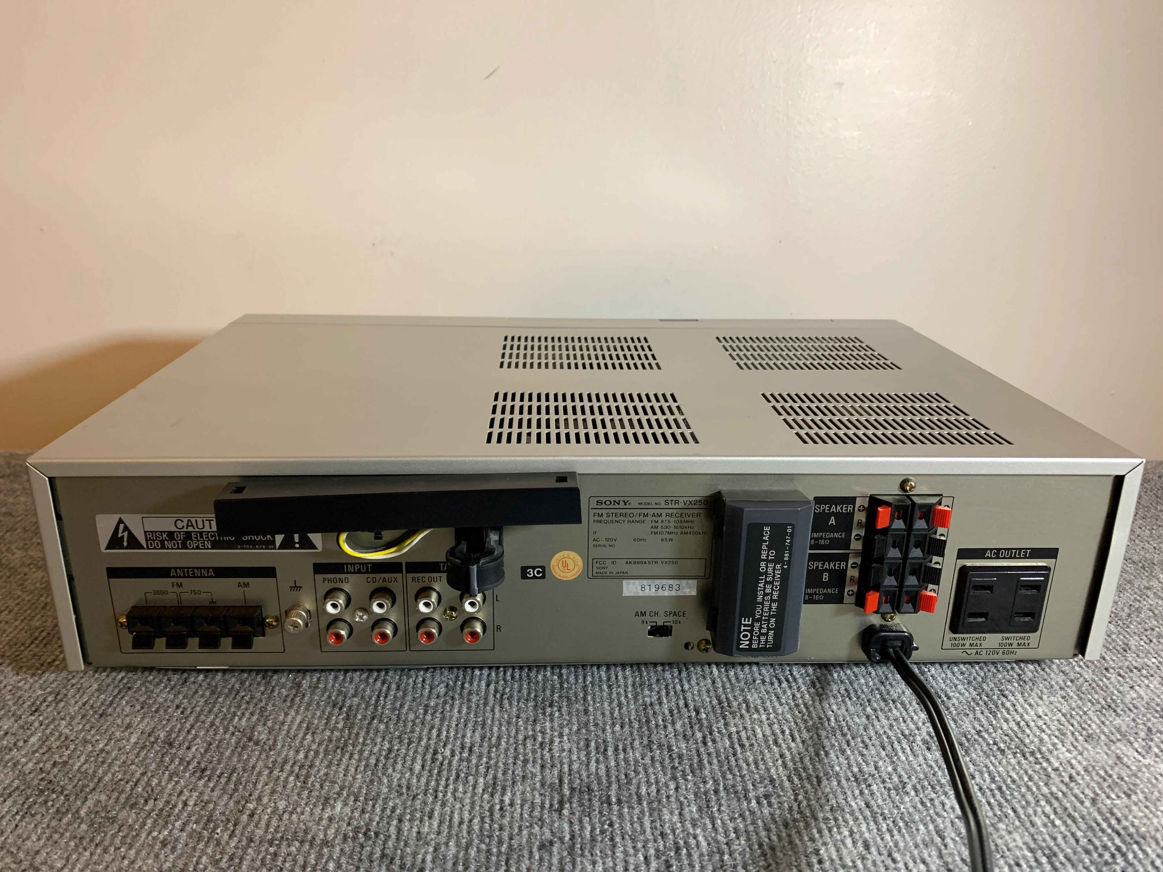 Sony STR-VX250 AM/FM Stereo Receiver - Image 8