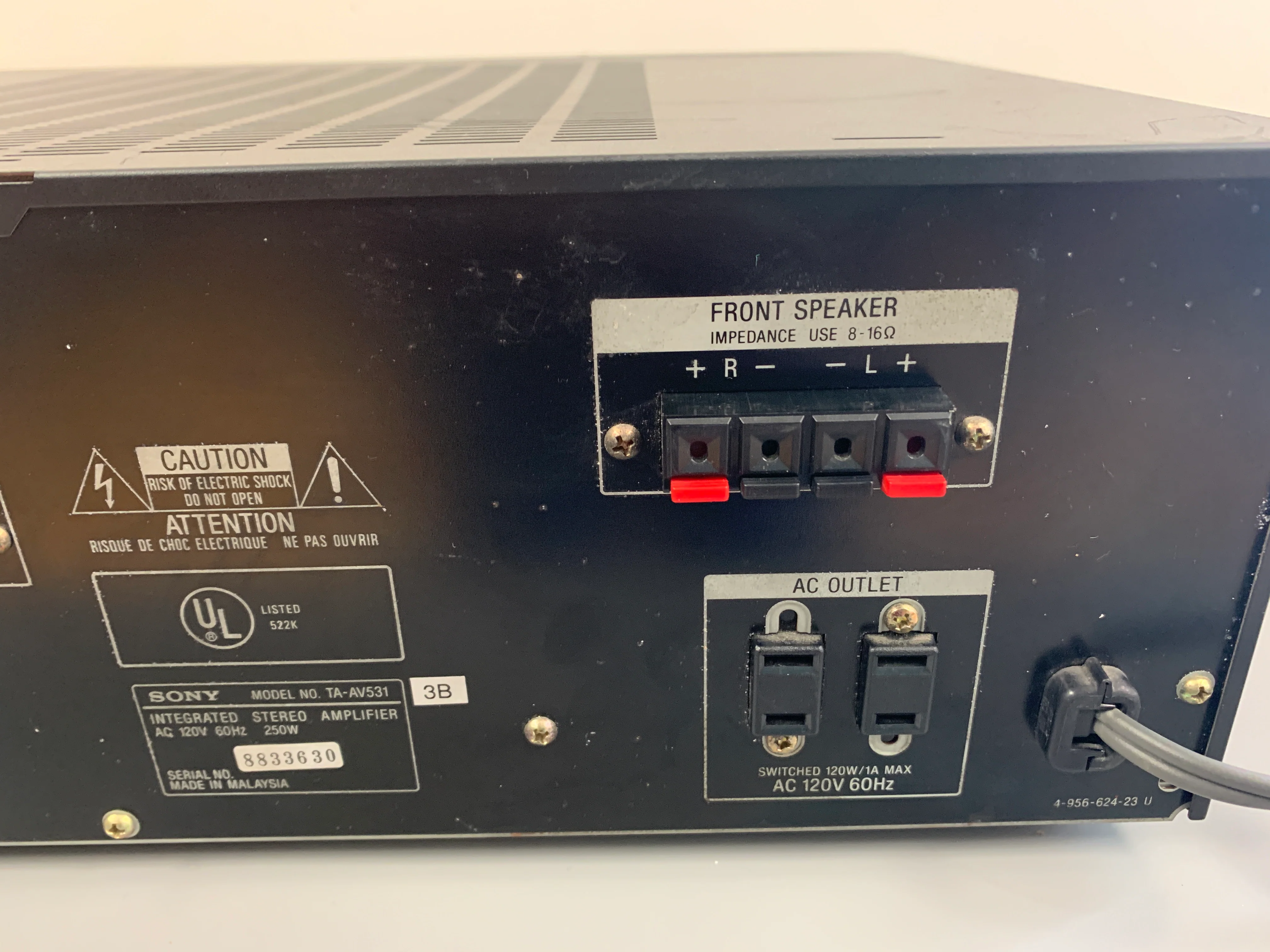 Sony TA-AV531 Amplifier * 1993 - Image 11