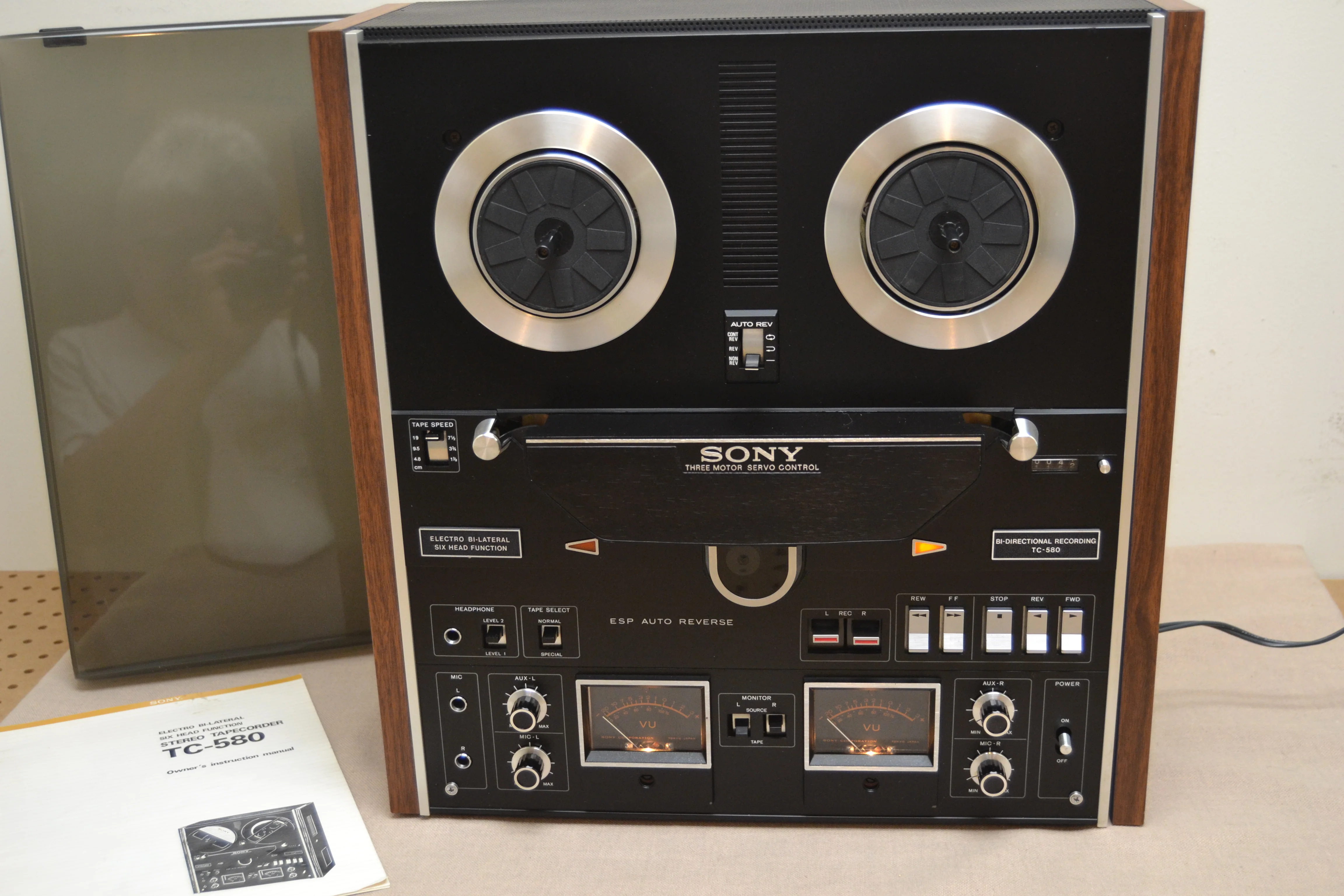 Sony TC-580 Reel to Reel * Fully Serviced * Dust Cover * Manual