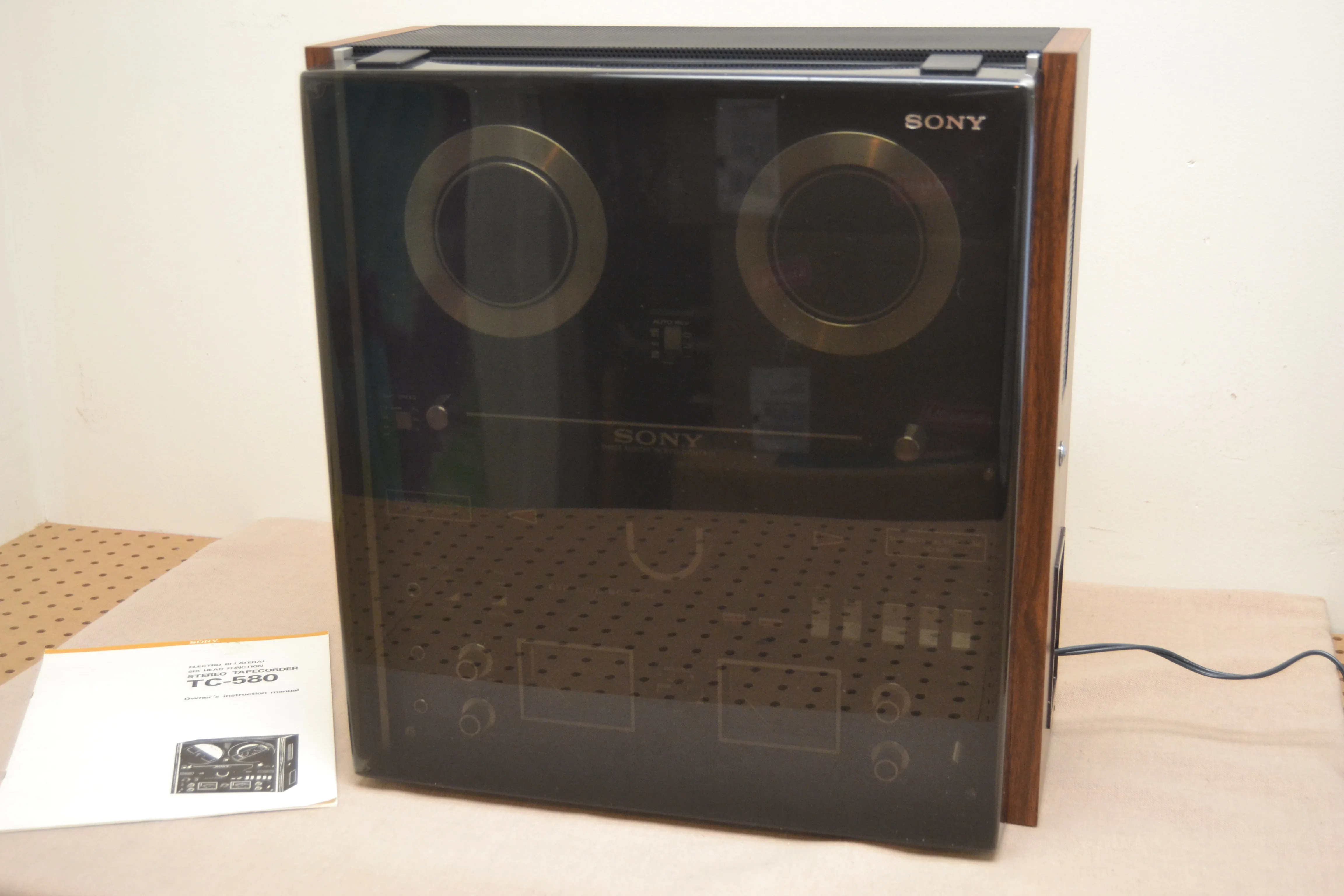 Sony TC-580 Reel to Reel * Fully Serviced * Dust Cover * Manual - Image 3
