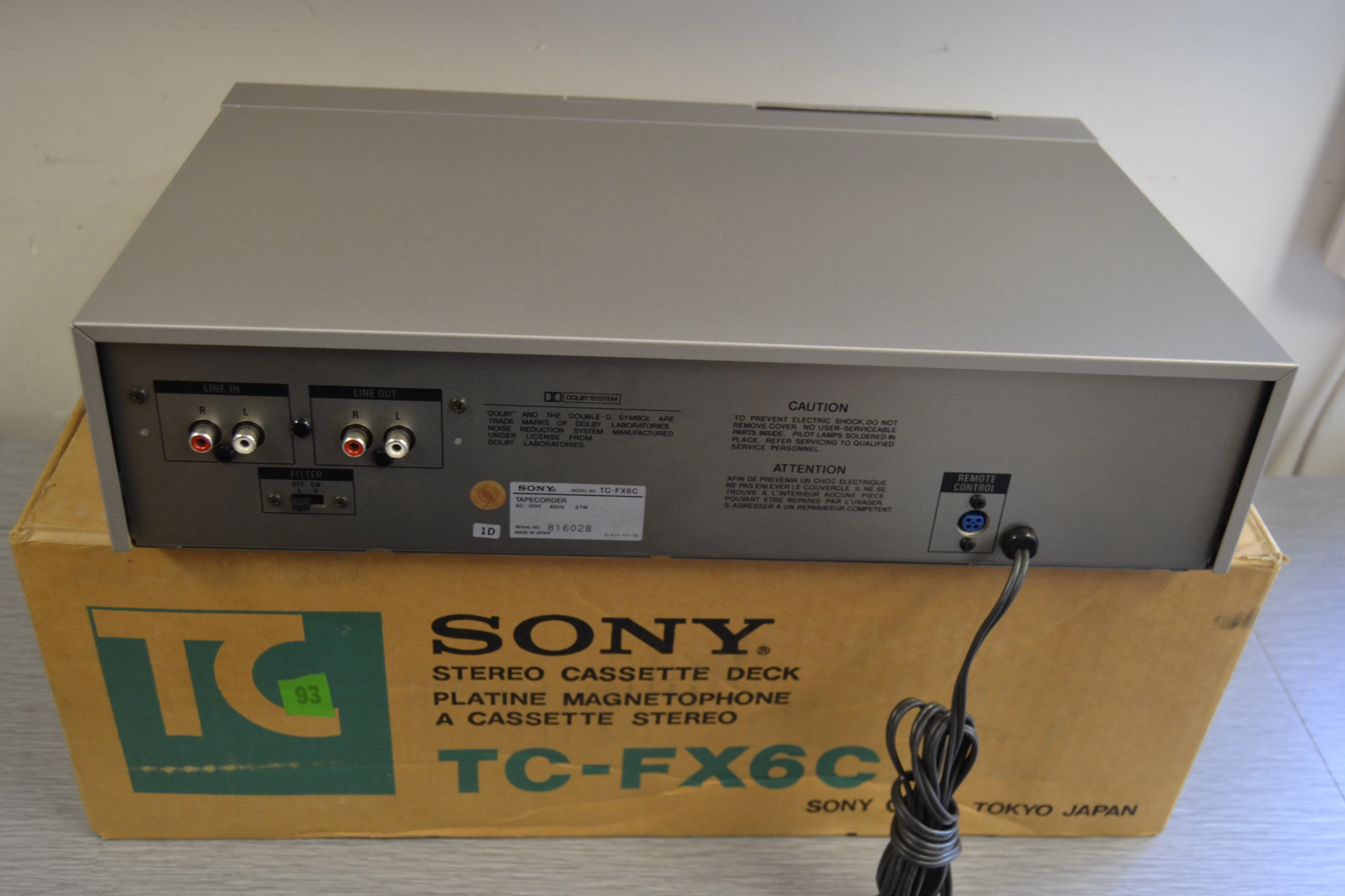 Sony TC-FX6C Single Cassette Deck * Original Box * - Image 14