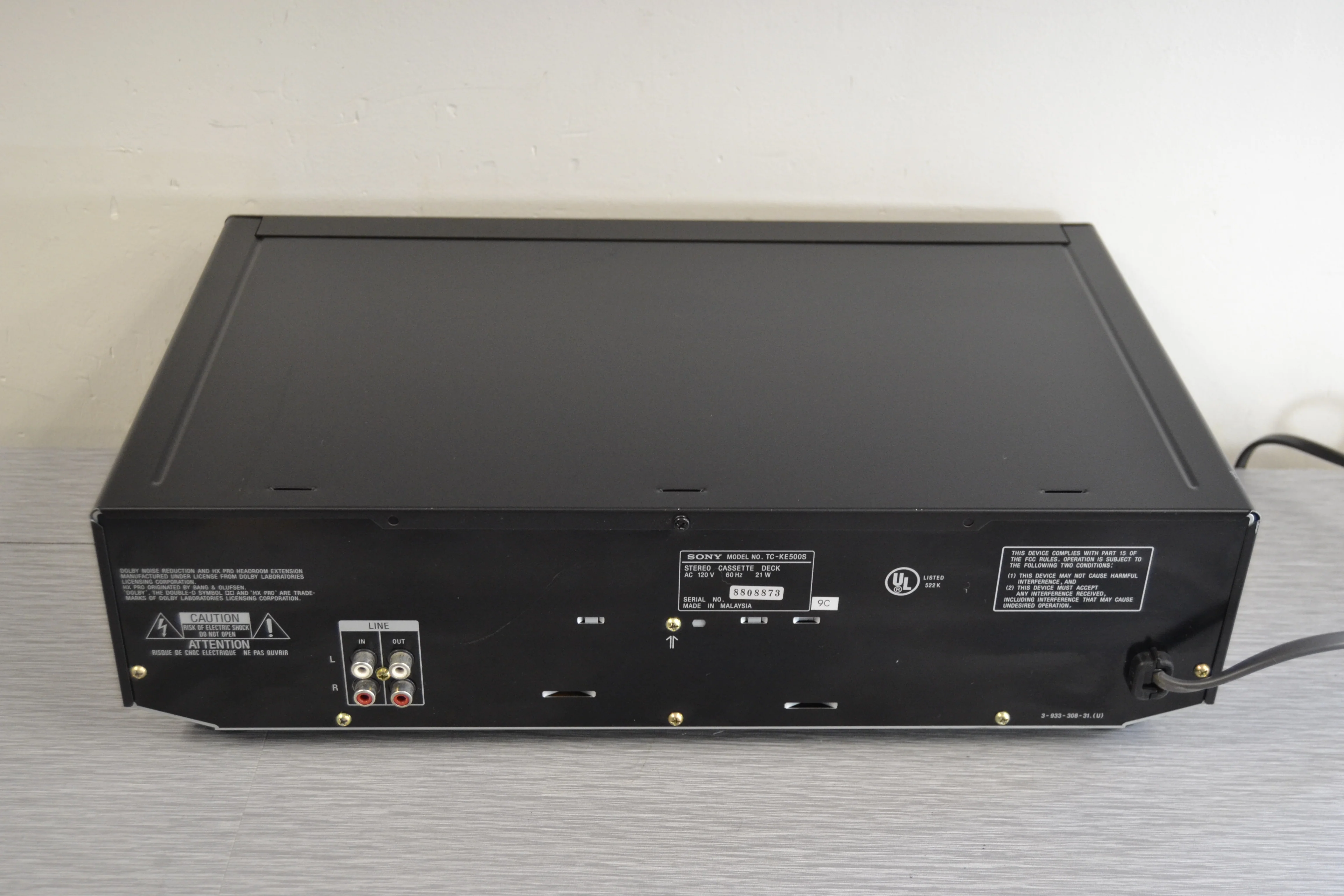 Sony TC-KE500S Single Cassette Deck * 3 Heads * New Belts - Image 11