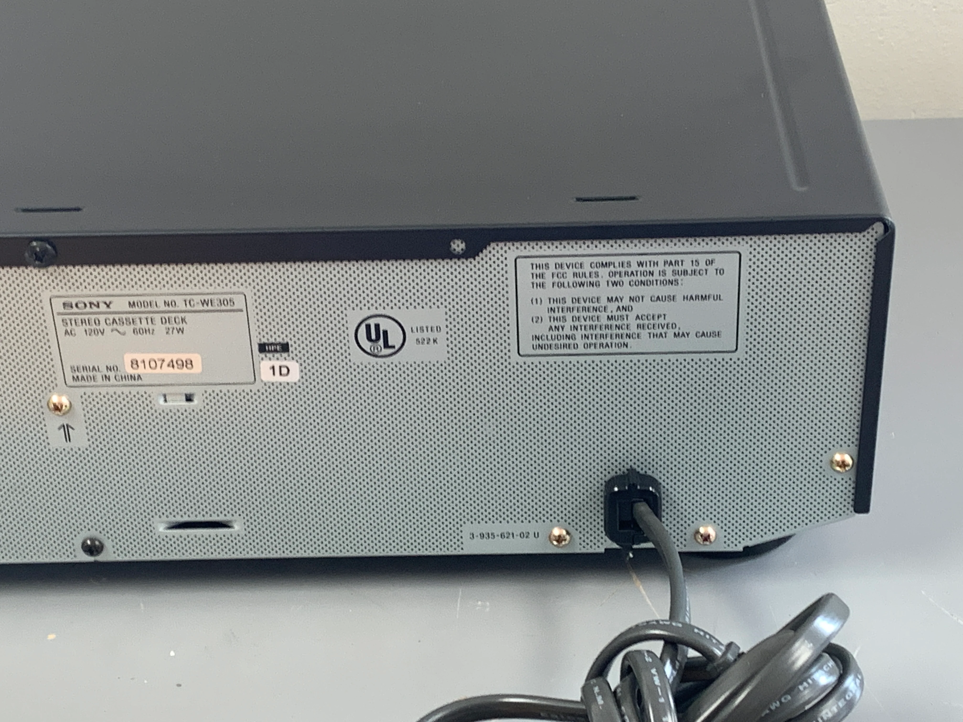 Sony TC-WE305 Double Cassette Deck * New Belts - Image 9