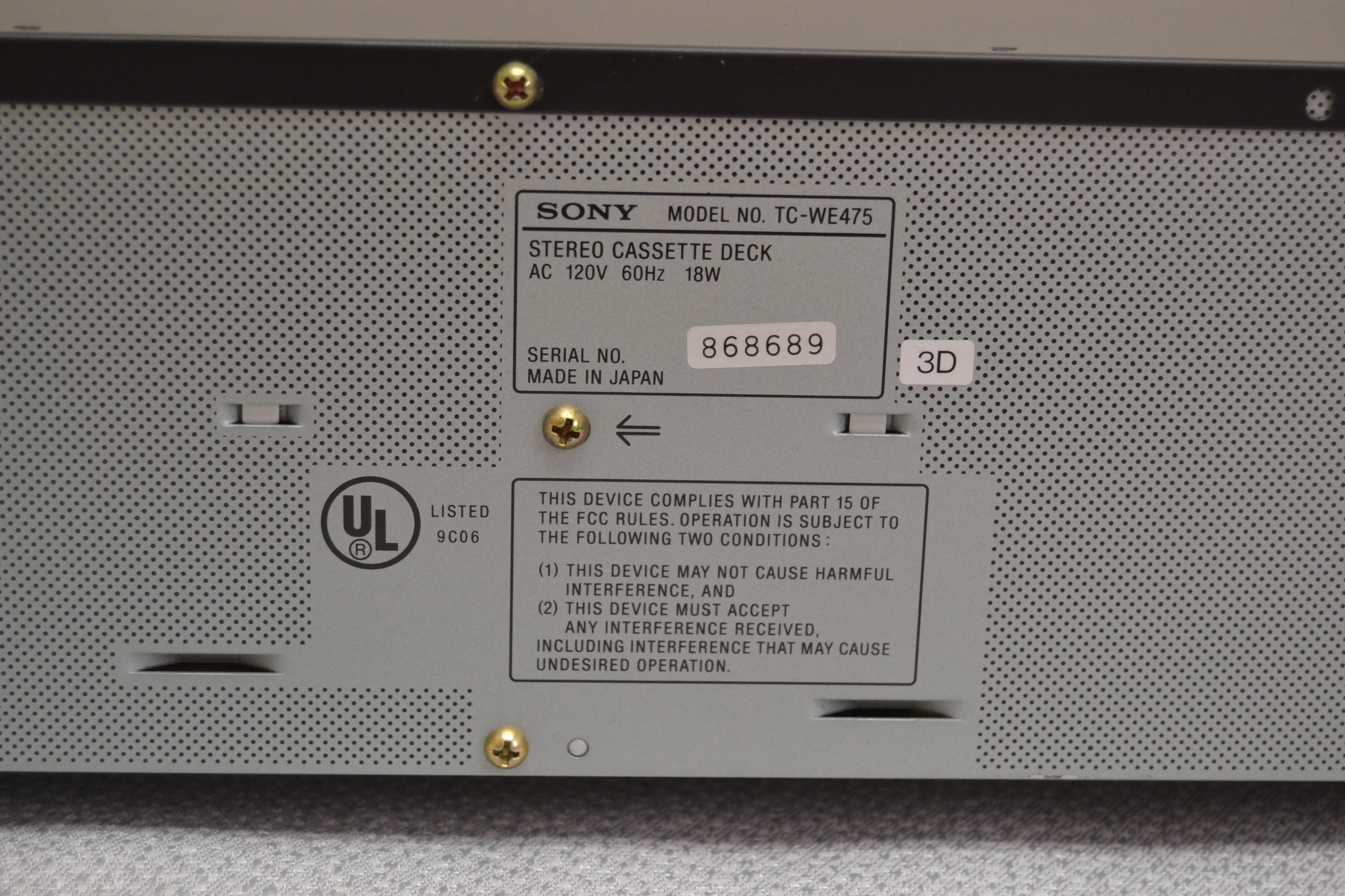 Sony TC-WE475 Double Cassette Deck * Manual * - Image 10