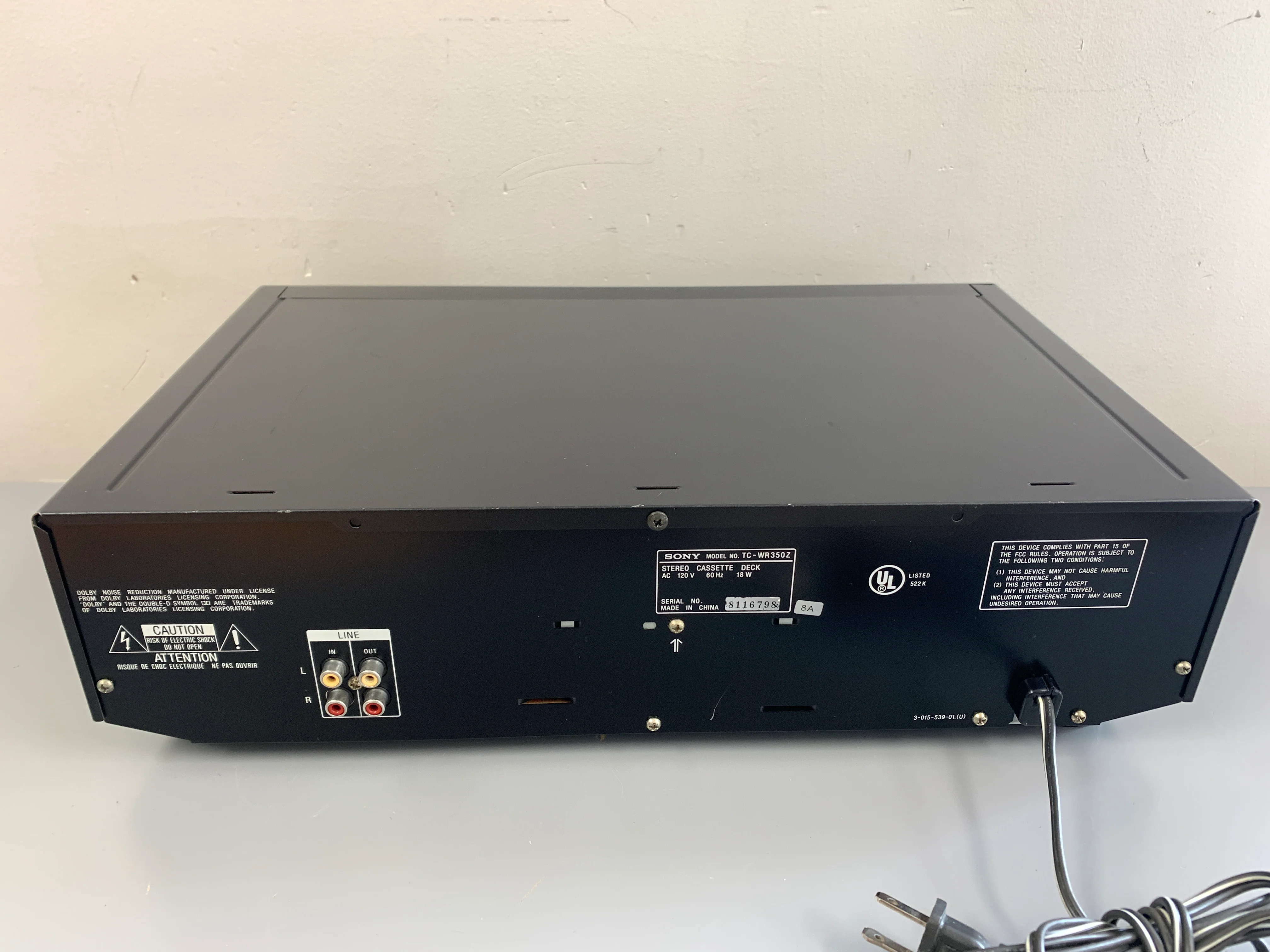 Sony TC-WR350Z Double Cassette Deck - Image 9