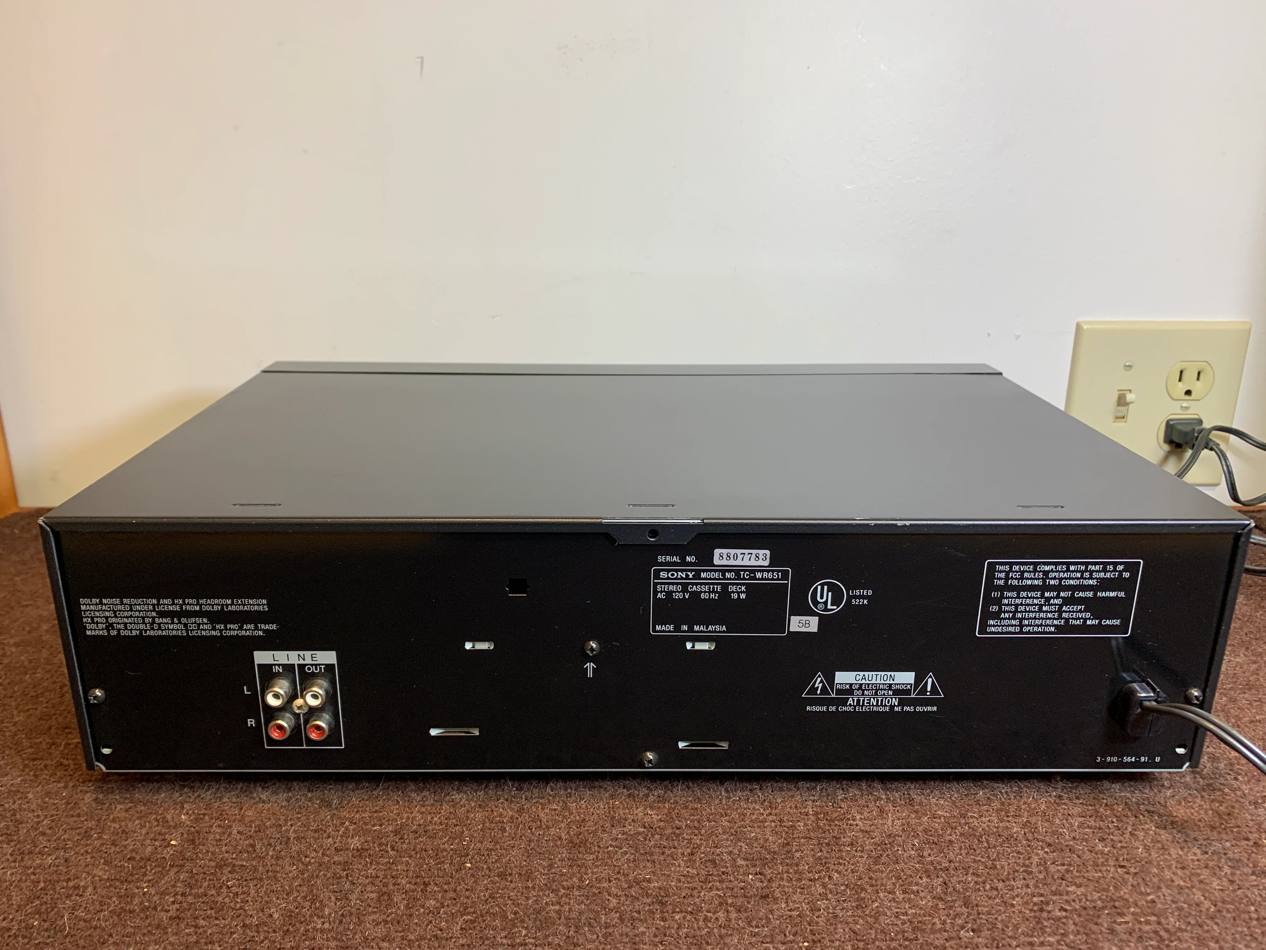 Sony TC-WR651 Double Cassette Deck - Image 11