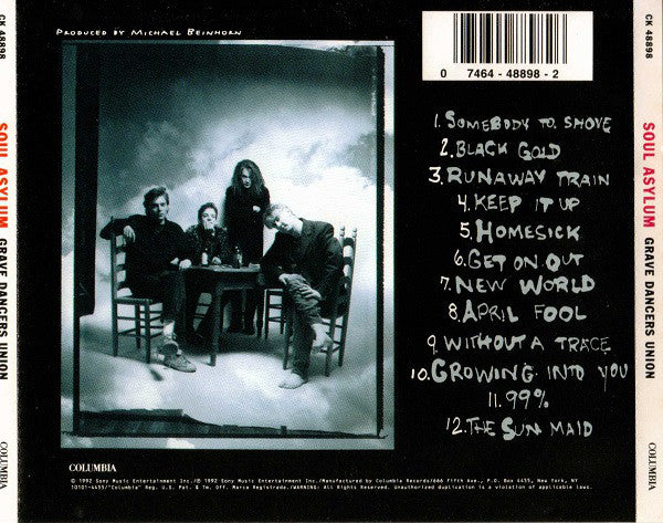 Soul Asylum - Grave Dancers Union (CD, Album, Pit) (Very Good Plus (VG+)) - Image 2