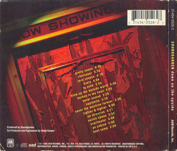 Soundgarden - Down On The Upside (CD, Album, Dig) (Good Plus (G+)) - Image 2