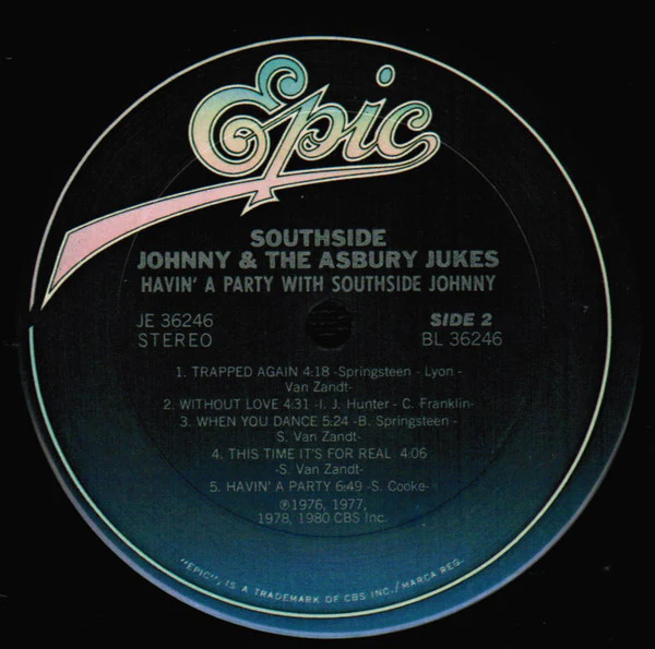 Southside Johnny & The Asbury Jukes - Havin' A Party With Southside Johnny (LP, Comp, Pit) (Very Good Plus (VG+)) - Image 3