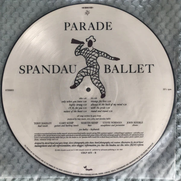 Spandau Ballet - Parade (LP, Album, Pic) (Very Good Plus (VG+)) - Image 2