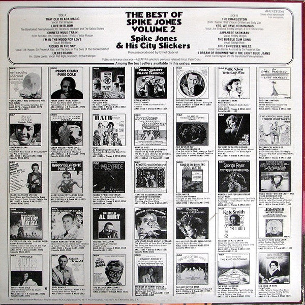 Spike Jones And His City Slickers - The Best Of Spike Jones Vol. 2 (LP, Comp) (Very Good Plus (VG+)) - Image 2