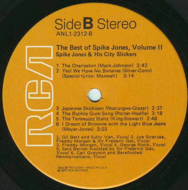 Spike Jones And His City Slickers - The Best Of Spike Jones Vol. 2 (LP, Comp) (Very Good Plus (VG+)) - Image 4