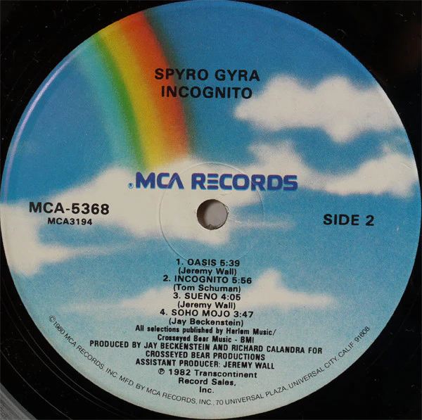 Spyro Gyra - Incognito (LP, Album, Glo) (Very Good (VG)) - Image 4