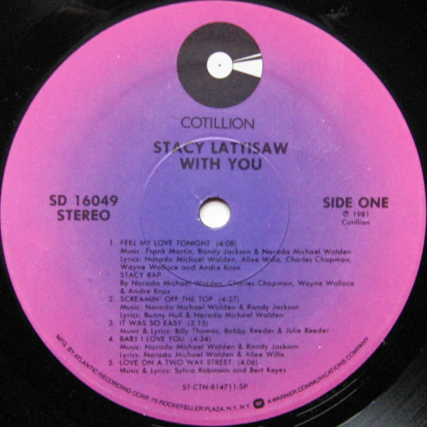 Stacy Lattisaw - With You (LP, Album, SP ) (Mint (M)) - Image 3