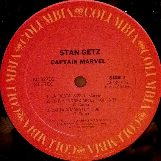Stan Getz - Captain Marvel (LP, Album) (Very Good (VG)) - Image 4