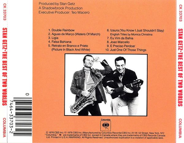 Stan Getz featuring João Gilberto - The Best Of Two Worlds (CD, Album, RE) (Very Good Plus (VG+)) - Image 2