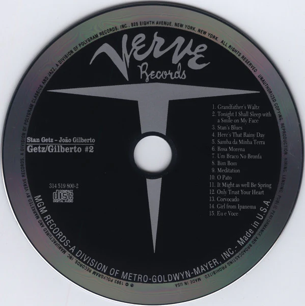 Stan Getz - Joao Gilberto* - Getz / Gilberto #2 (CD, Album, RE, RM) (Near Mint (NM or M-)) - Image 3