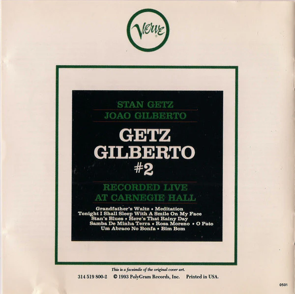 Stan Getz - Joao Gilberto* - Getz / Gilberto #2 (CD, Album, RE, RM) (Near Mint (NM or M-)) - Image 5
