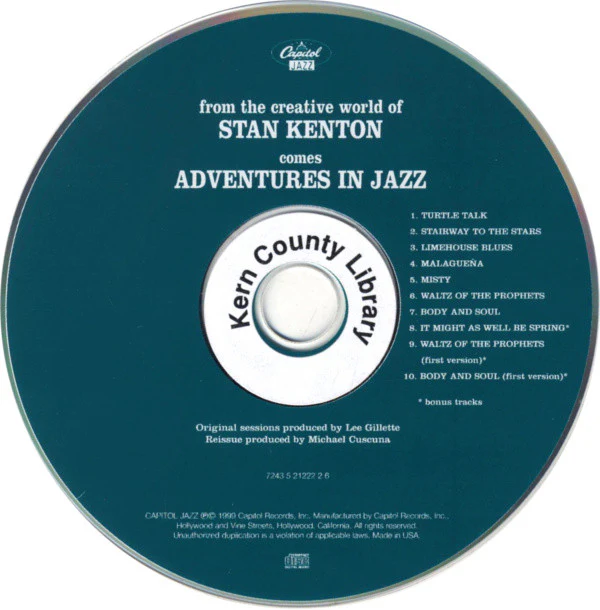 Stan Kenton - Adventures In Jazz (CD, Album, RE) (Very Good Plus (VG+)) - Image 4