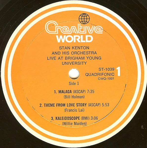 Stan Kenton And His Orchestra - Live At Brigham Young University (2xLP, Quad) (Very Good Plus (VG+)) - Image 5