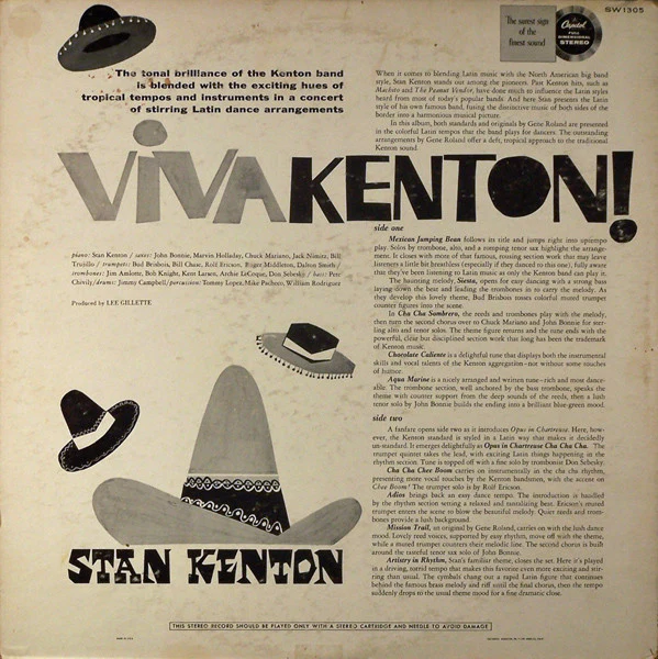 Stan Kenton And His Orchestra - Viva Kenton (LP, Album, Scr) (Very Good (VG)) - Image 2