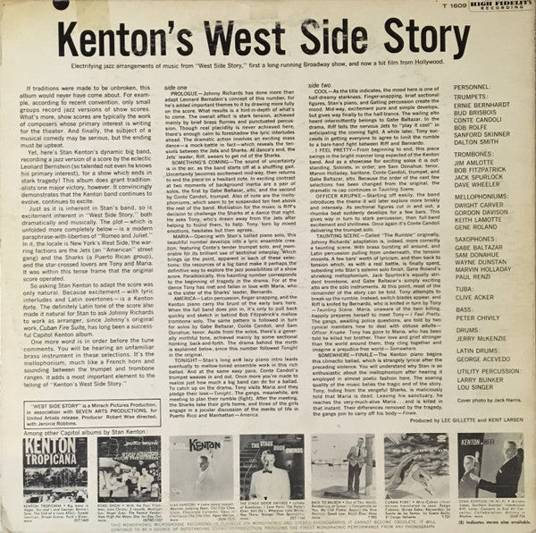Stan Kenton - Kenton's West Side Story (LP, Album, Mono, Scr) (Very Good Plus (VG+)) - Image 2