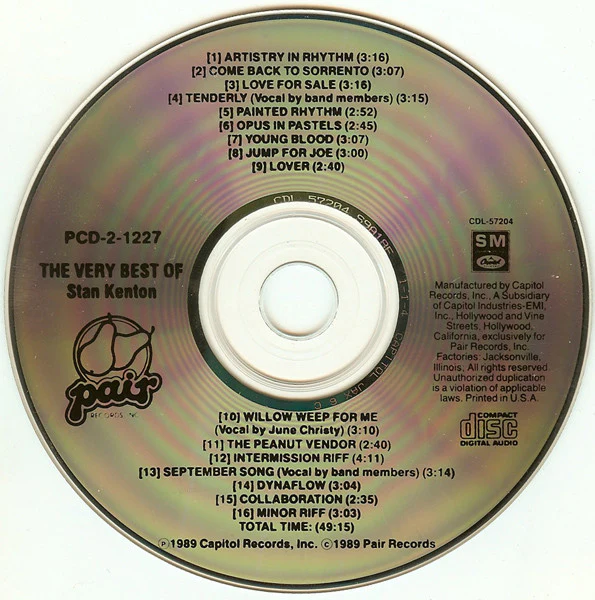 Stan Kenton - The Very Best Of Stan Kenton (CD, Comp) (Near Mint (NM or M-)) - Image 2