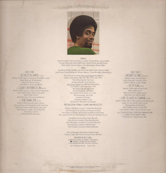 Stanley Clarke - School Days (LP, Album, MO ) (Very Good Plus (VG+)) - Image 2