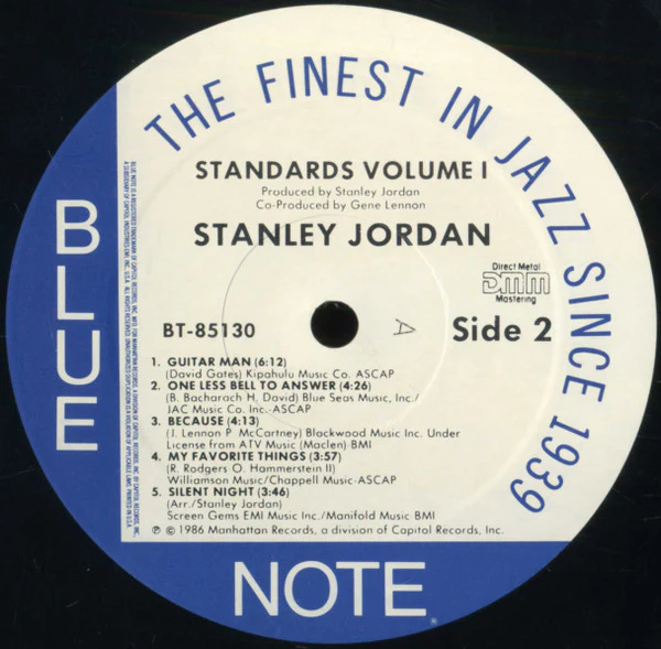 Stanley Jordan - Standards Volume 1 (LP, Album) (Very Good Plus (VG+)) - Image 4