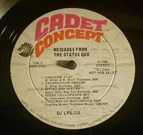 Status Quo - Messages From The Status Quo (LP, Promo) (Good Plus (G+)) - Image 4
