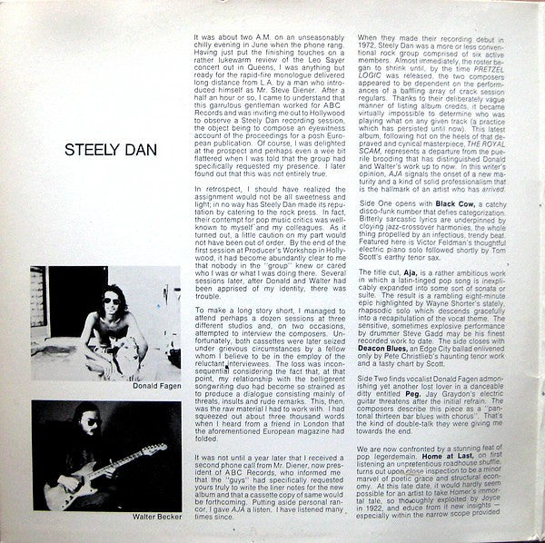 Steely Dan - Aja (LP, Album, RE, RP, Ter) (Very Good (VG)) - Image 2