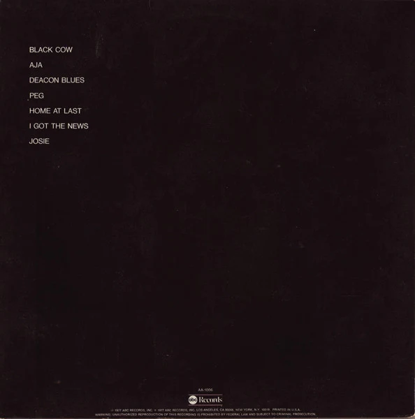 Steely Dan - Aja (LP, Album, RE, RP, Ter) (Very Good (VG)) - Image 4